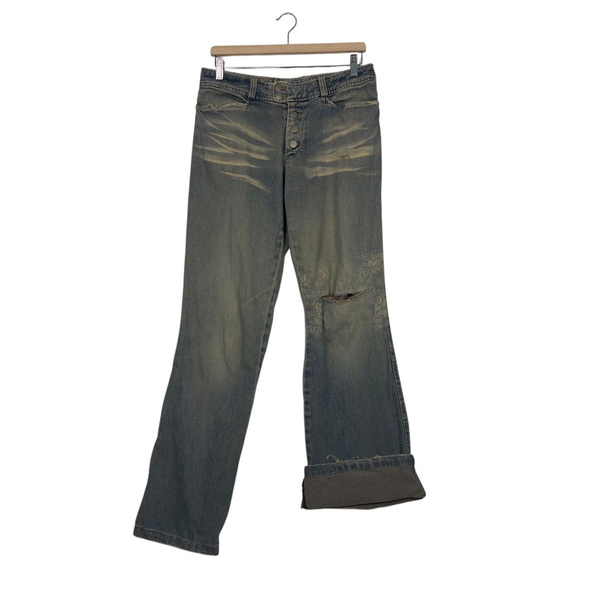 Hysteric Glamour Vintage Denim Jeans Bow Cut Design Flare Jeans Tornado Mart Size US 30 / EU 46 - 14 Thumbnail