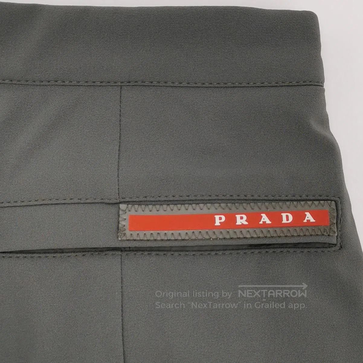 Prada Prada Logo Highlighted Trousers in Gray . Size 37" - 3 Thumbnail
