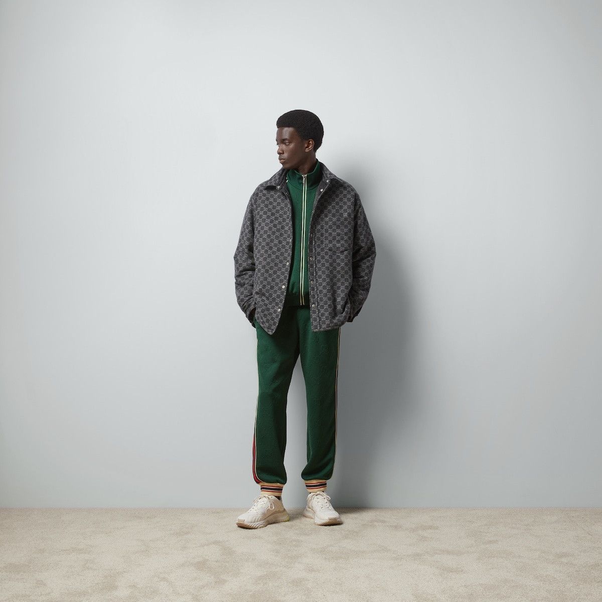 Gucci o1s1wg111025 GG Jacquard Jersey Jogging Pants in Multicolor Size US 30 / EU 46 - 2 Thumbnail