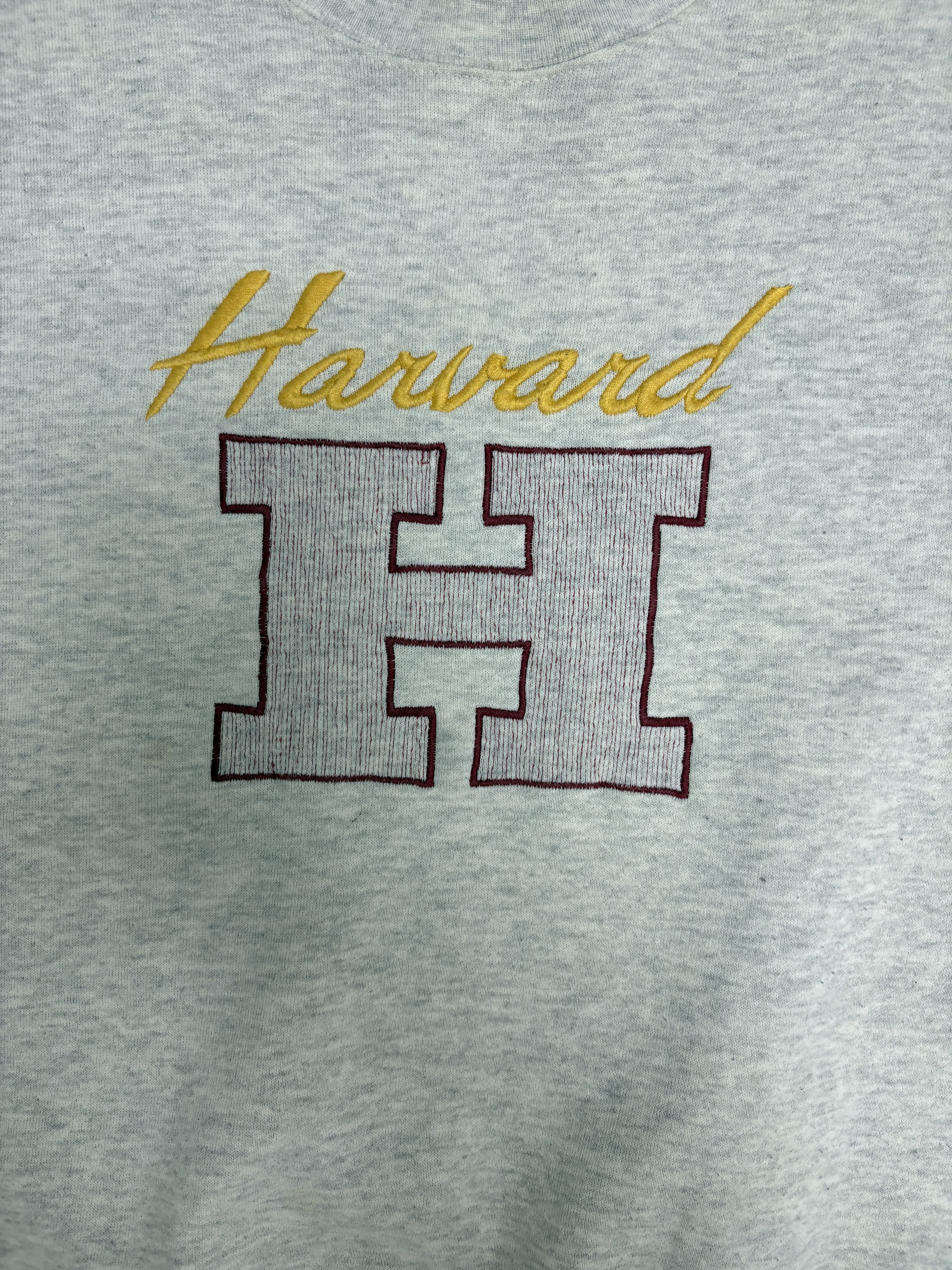 Vintage Harvard Crimson Vintage Grey Sweater Crewneck Size US M / EU 48-50 / 2 - 2 Thumbnail