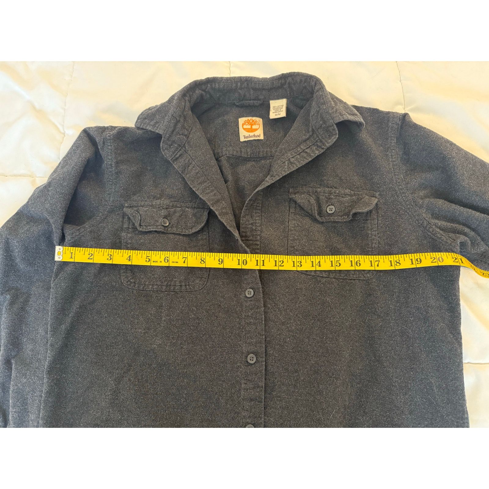 Timberland 100% Cotton Gray Timberland Button Down - Size Medium Size US M / EU 48-50 / 2 - 1 Thumbnail