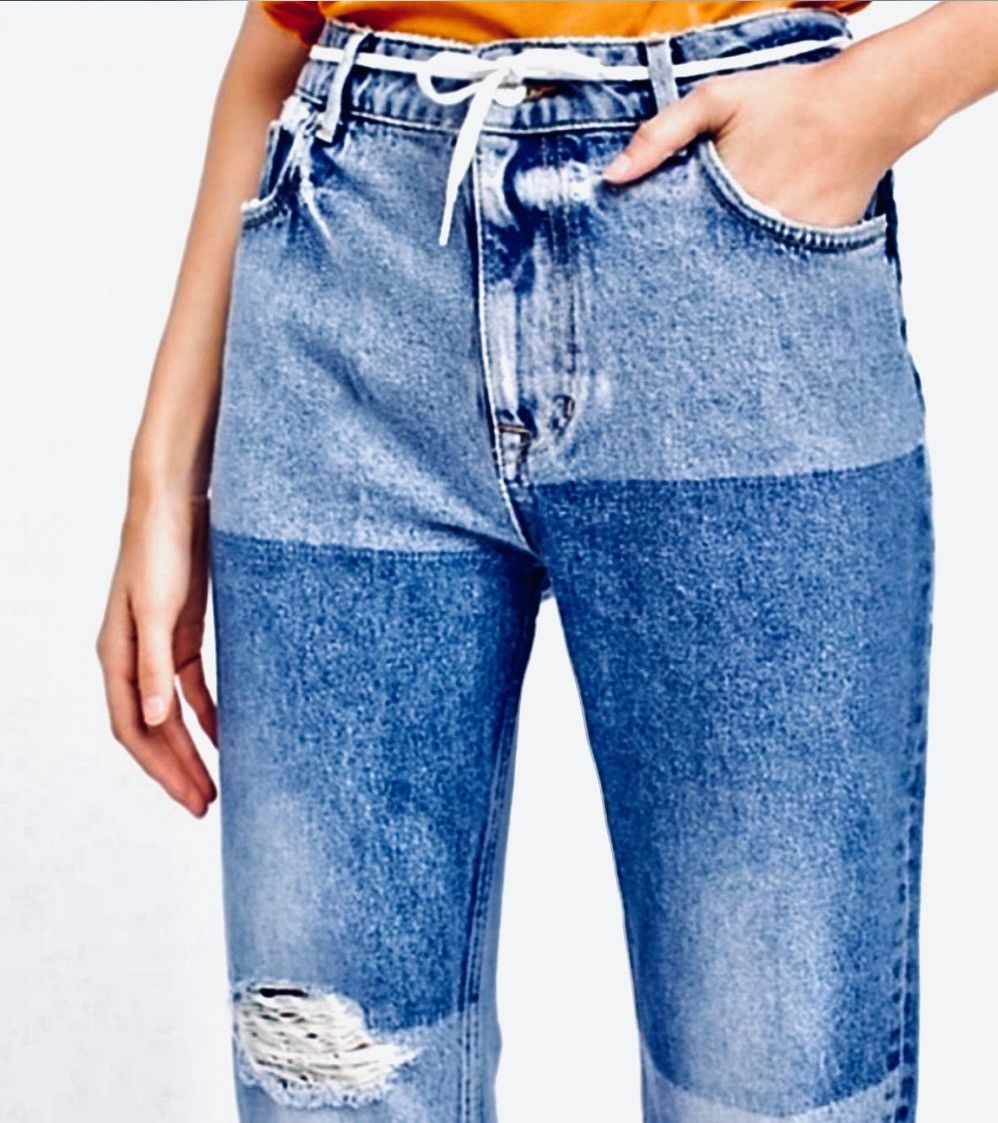 Free People Free People Patchwork Cotton Jeans NEW Size 26" / US 2 / IT 38 - 14 Thumbnail