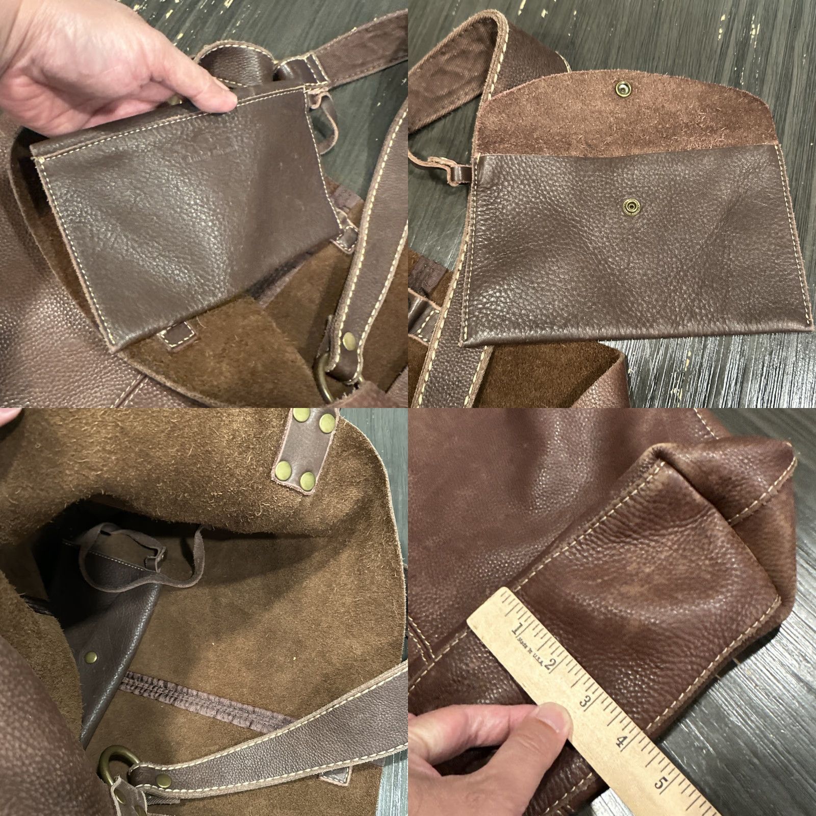 Lucky Brand Lucky Brand Leather Crossbody Bag with Wallet, Medium, Arizona Brown, Women's Size ONE SIZE - 8 Thumbnail