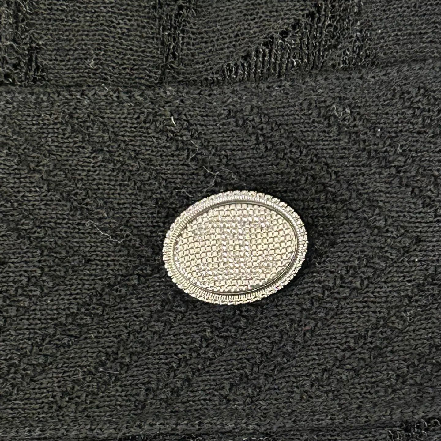 Chanel Chanel Black Lace Crystal Logo Cami Dress Women's Size M / US 6-8 / IT 42-44 - 6 Thumbnail