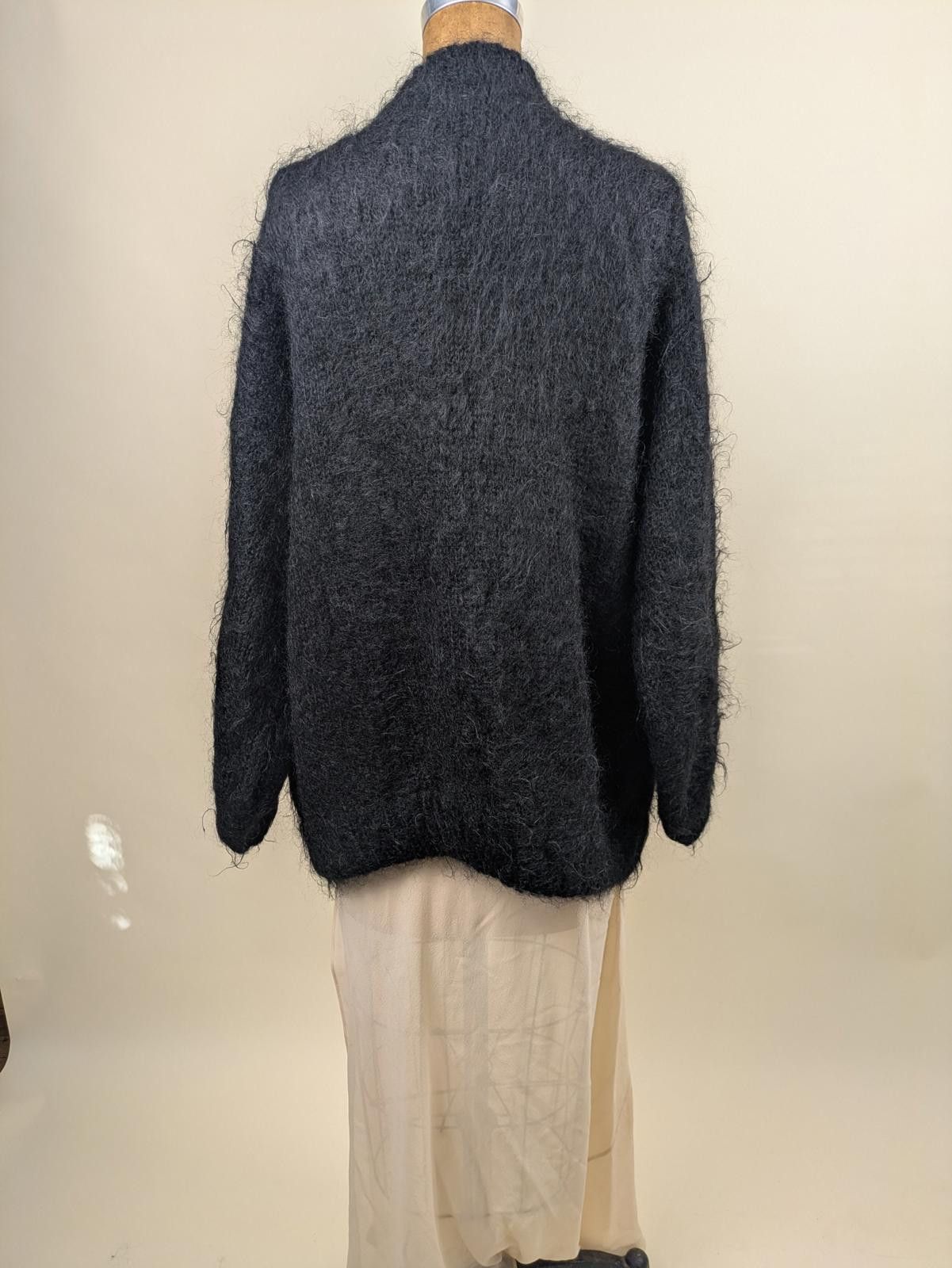 Other 1980's black oversized mohair cardigan Size XL / US 12-14 / IT 48-50 - 6 Thumbnail
