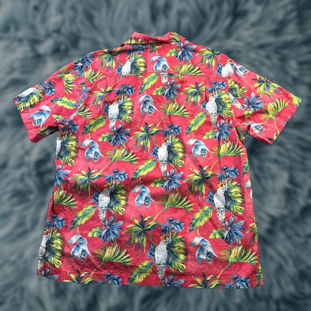 Tommy Bahama Tommy Bahama Shirt Mens Large Red Button Up All Over Print Parrot Camp Size US L / EU 52-54 / 3 - 1 Thumbnail