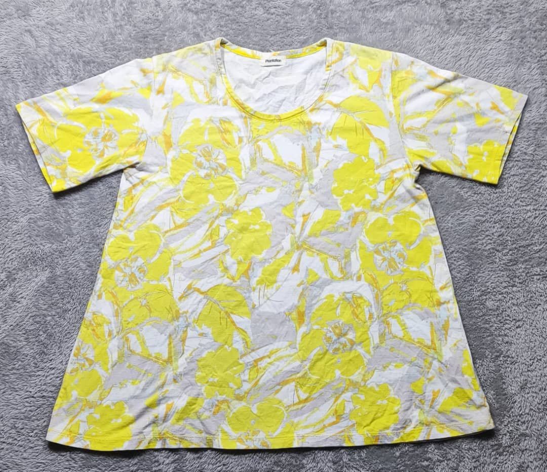 If Six Was Nine × Issey Miyake × Japanese Brand ISSEY MIYAKE PLANTATION YELLOW FLOWER DESIGN T SHIRT Size M / US 6-8 / IT 42-44 - 1 Thumbnail