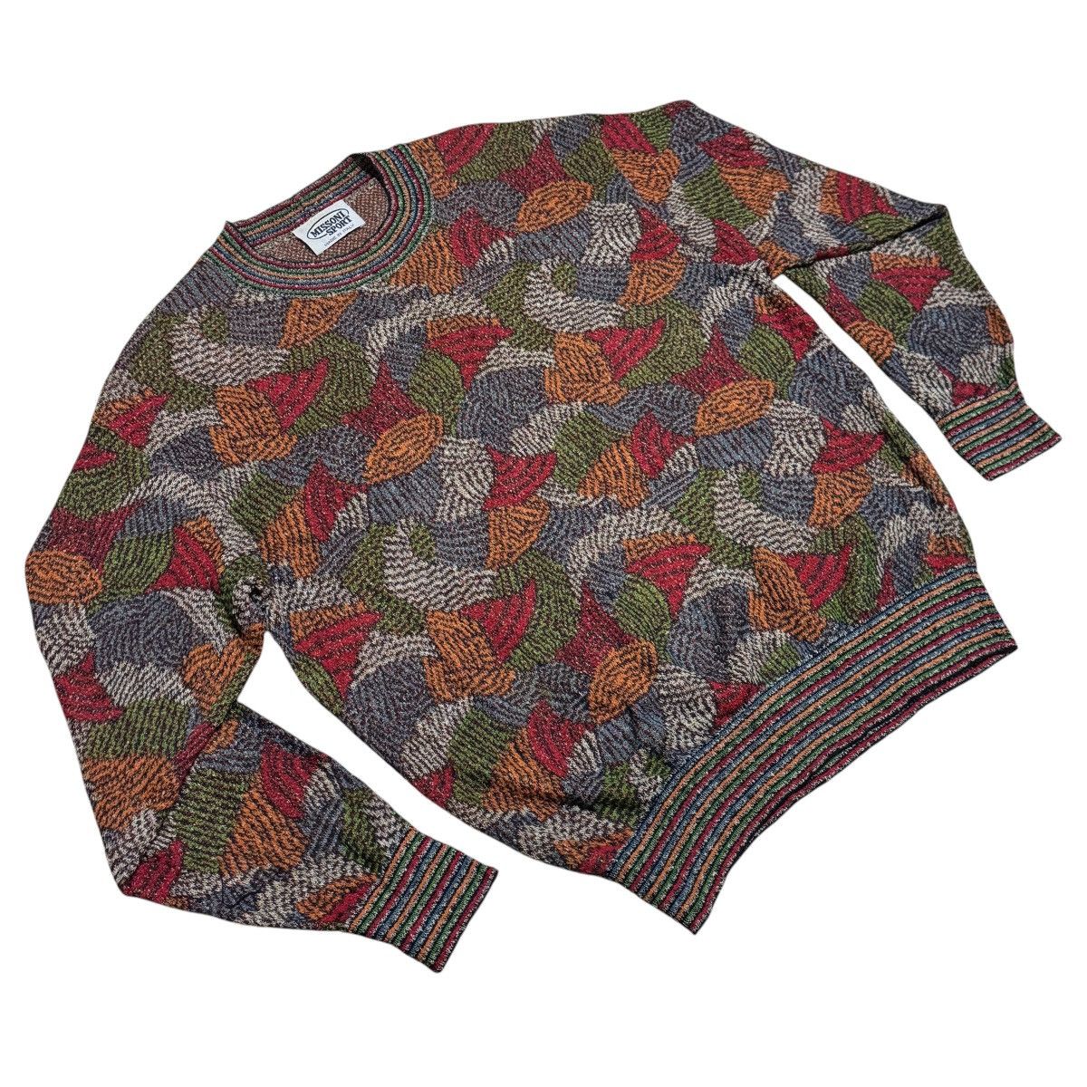 Missoni Vintage Missoni Sport Abstract Knit Sweater - 90s - M Size US L / EU 52-54 / 3 - 3 Thumbnail