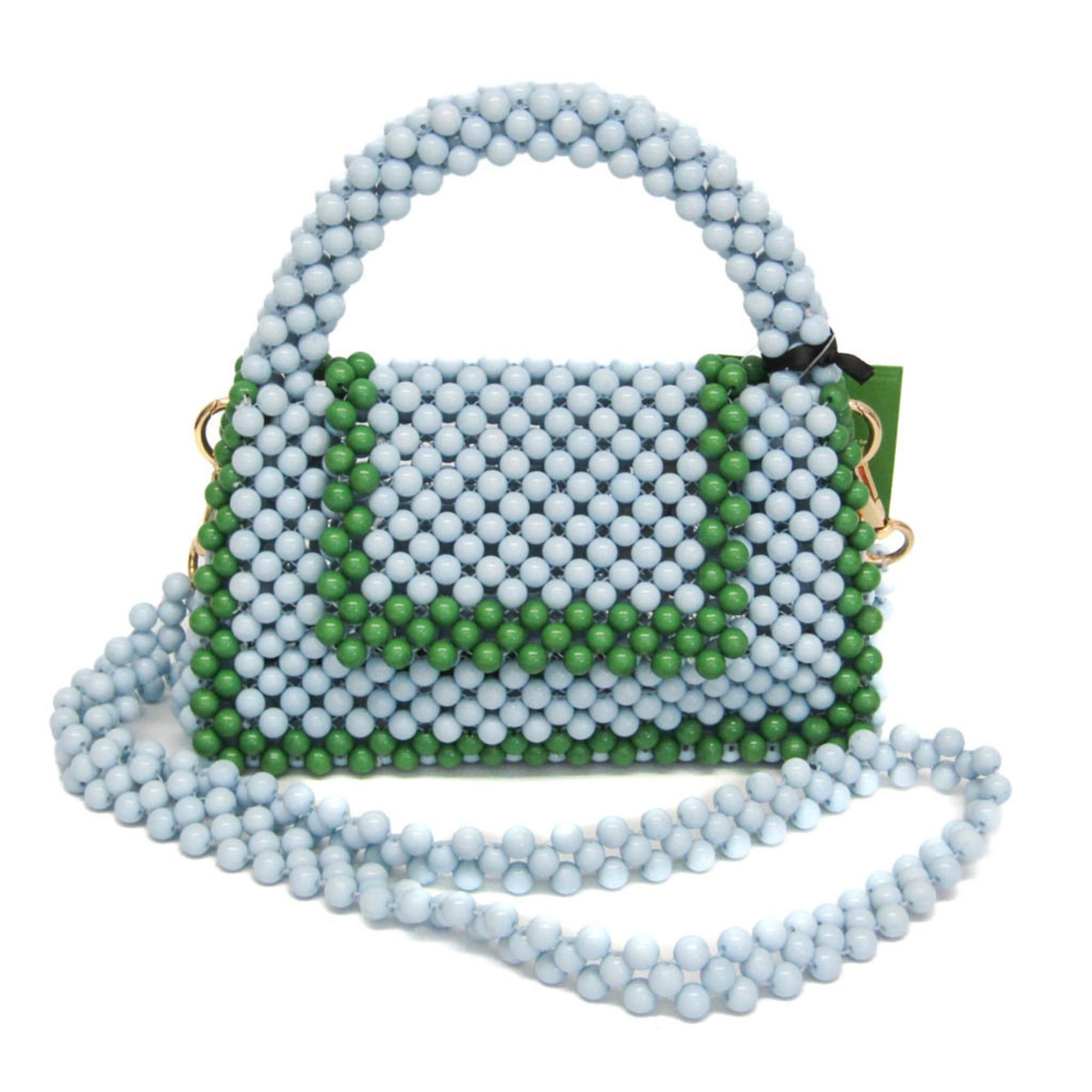 Kate Spade Kate Spade X Target Colorblock Beaded Crossbody Bag Women's Plastic Handbag,Shoulder Bag Green,Light Blue Size ONE SIZE - 1 Thumbnail
