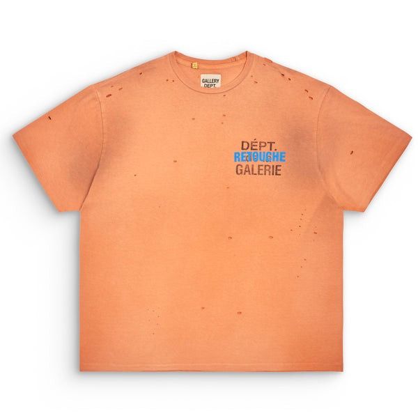 Gallery Dept. o1mle0226 Retouche Damaged French T-Shirt in Orange Size US L / EU 52-54 / 3 - 1 Thumbnail