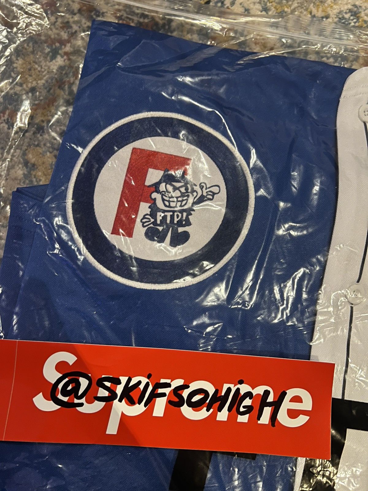 Fuck The Population RIVALS BASEBALL JERSEY (ROYAL) Size L Size US L / EU 52-54 / 3 - 5 Thumbnail