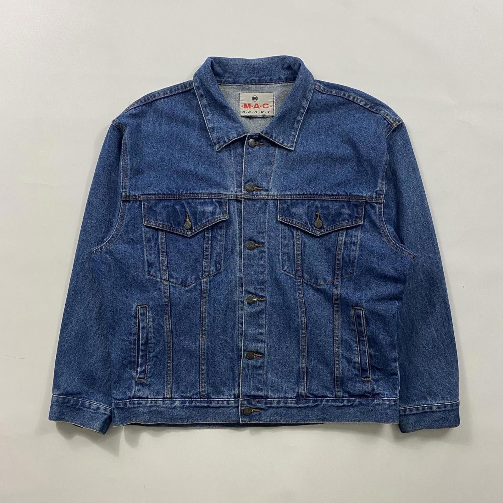 Vintage Vintage 90s Mac Sport American Flag Denim Jacket Size US L / EU 52-54 / 3 - 2 Thumbnail