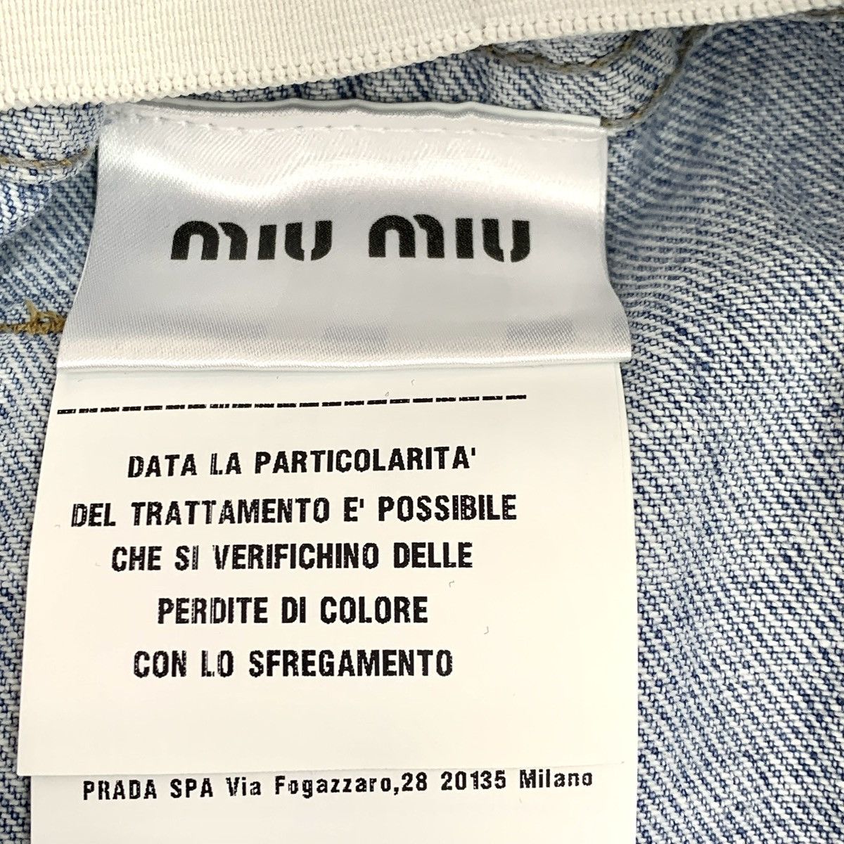 Miu Miu Miu Miu Blue Logo Letter Tassel Casual Denim Skirt K26WX Size 25" / US 0 / IT 36 - 7 Thumbnail