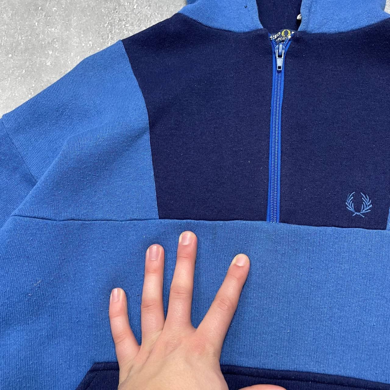 Fred Perry × Vintage Vintage 80s 90s Fred Perry 1/4 Quarter Zip Hoodie Mod Style Size US S / EU 44-46 / 1 - 6 Thumbnail
