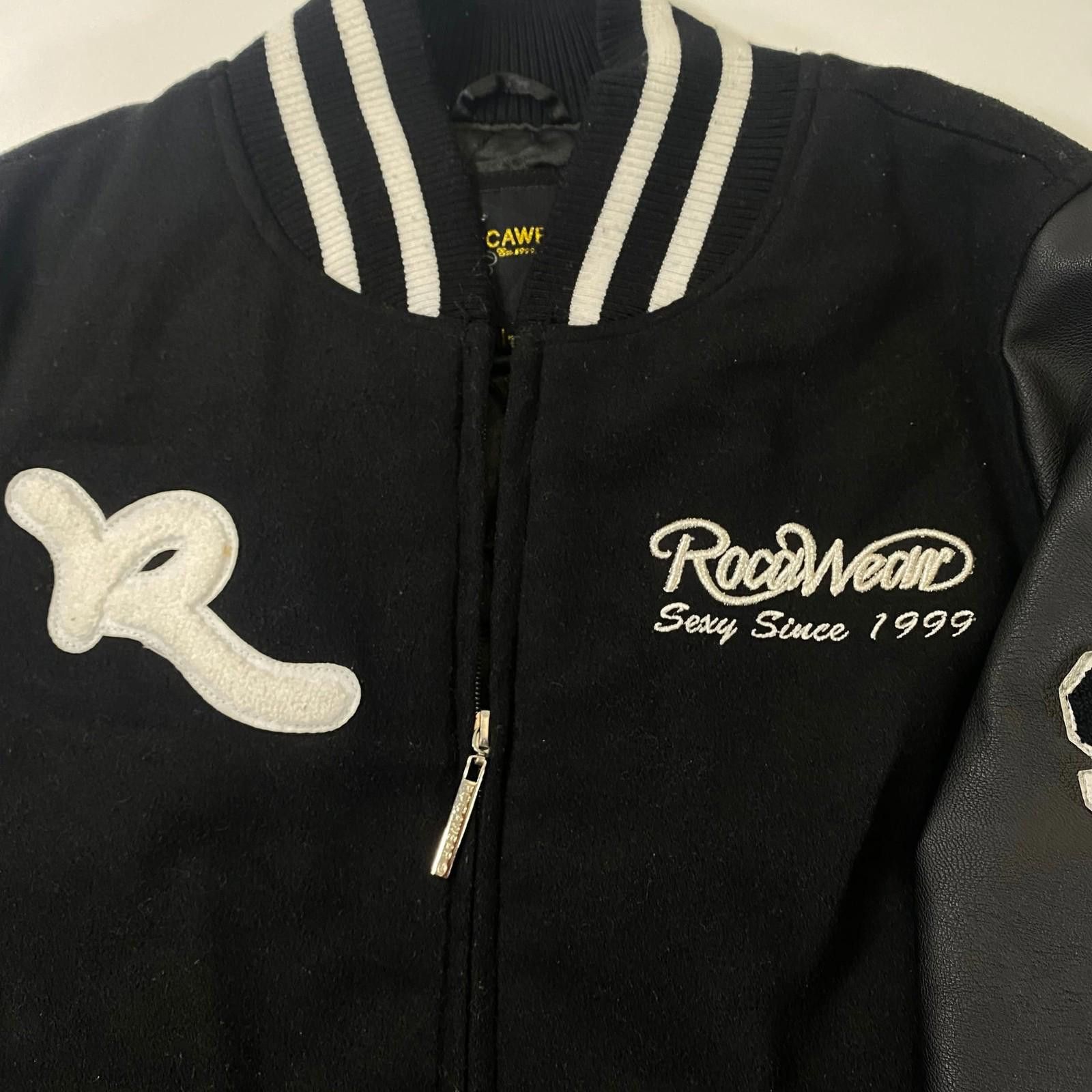 Rocawear Rocawear Varsity Bomber Rare Jacket Black Wool Y2K Size US S / EU 44-46 / 1 - 2 Thumbnail