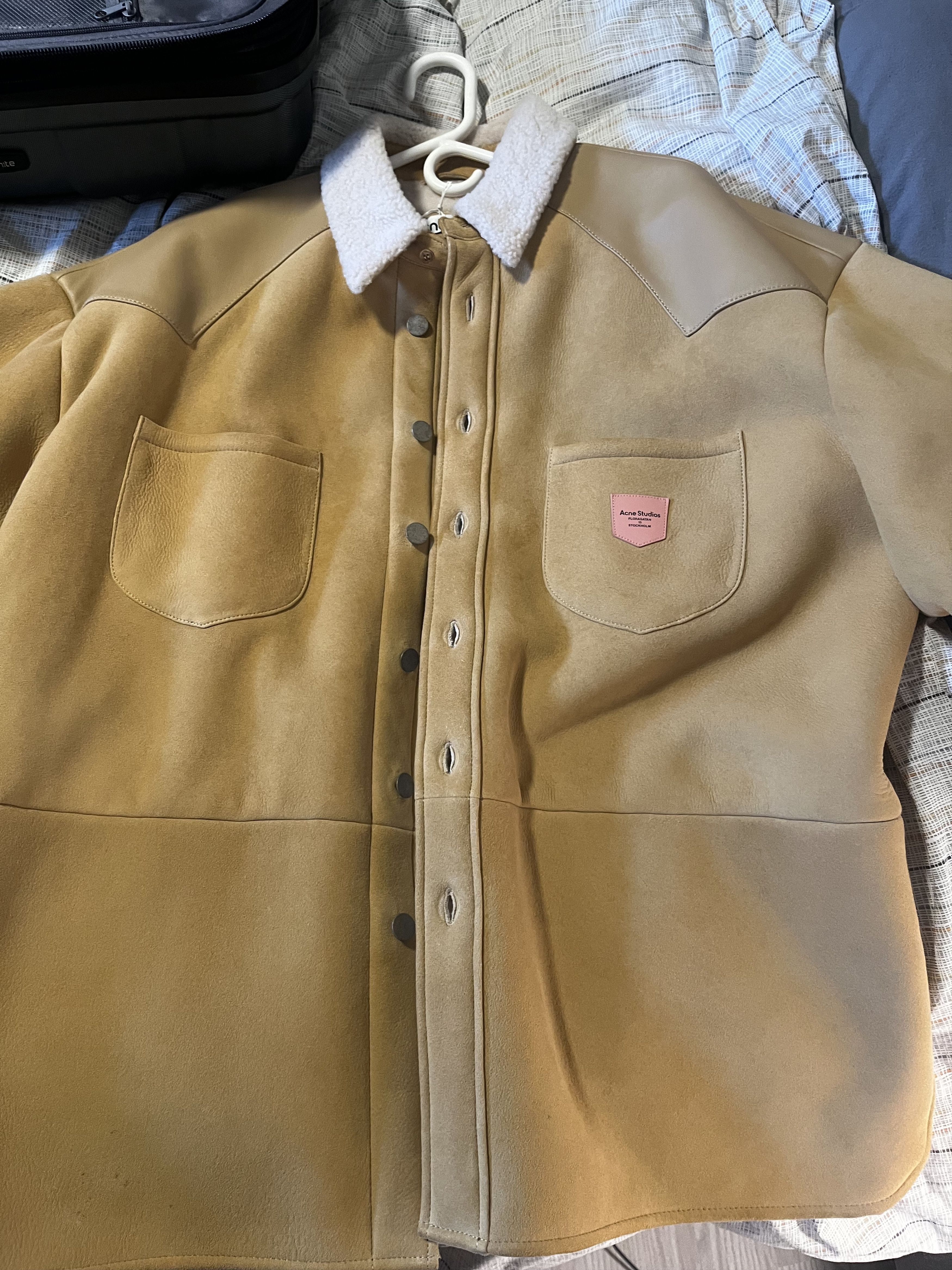 Acne Studios Acne Studio Leather Suede shearling overshirt Size US L / EU 52-54 / 3 - 6 Thumbnail