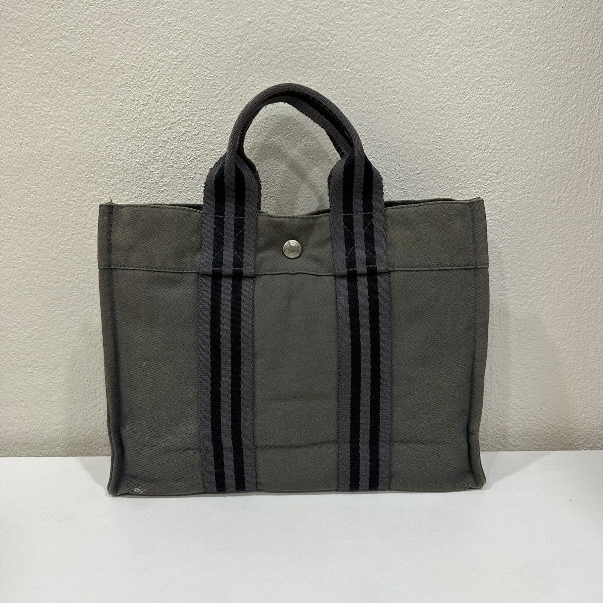 ‼️YES‼️ HERMES FOURRE TOUT PM CANVAS HAND TOTE BAG