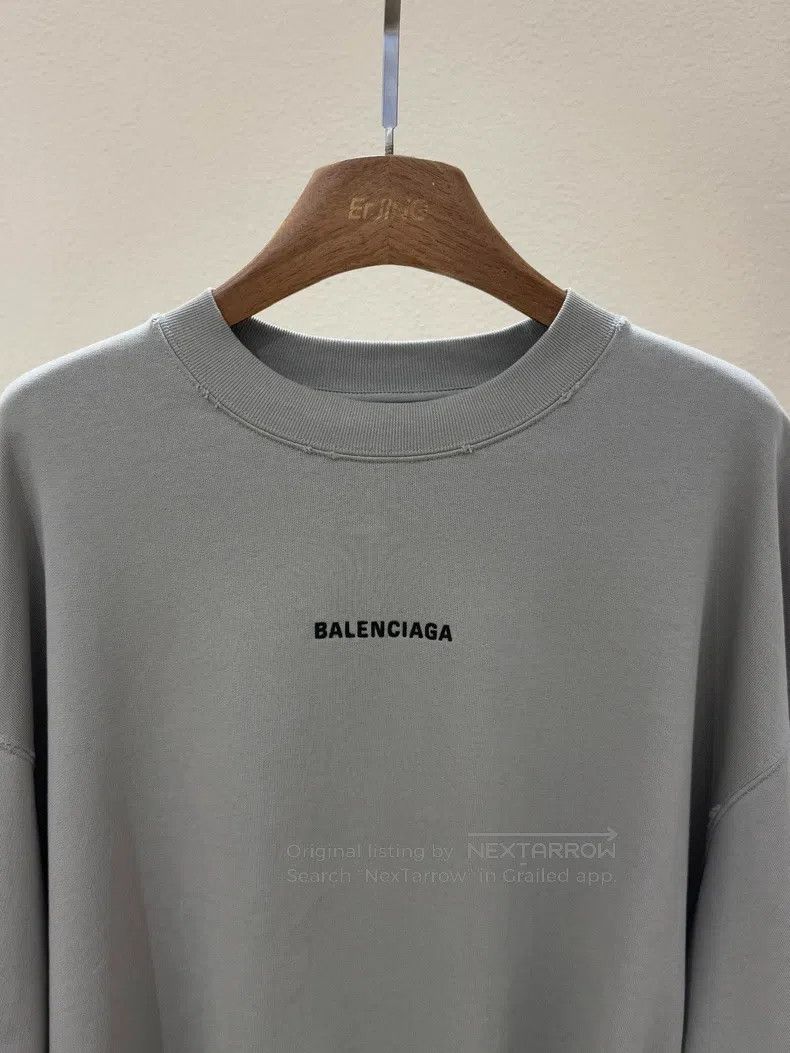 Balenciaga Balenciaga Logo Letter Embroidered Round Neck Long Sleeve Size US XS / EU 42 / 0 - 2 Thumbnail
