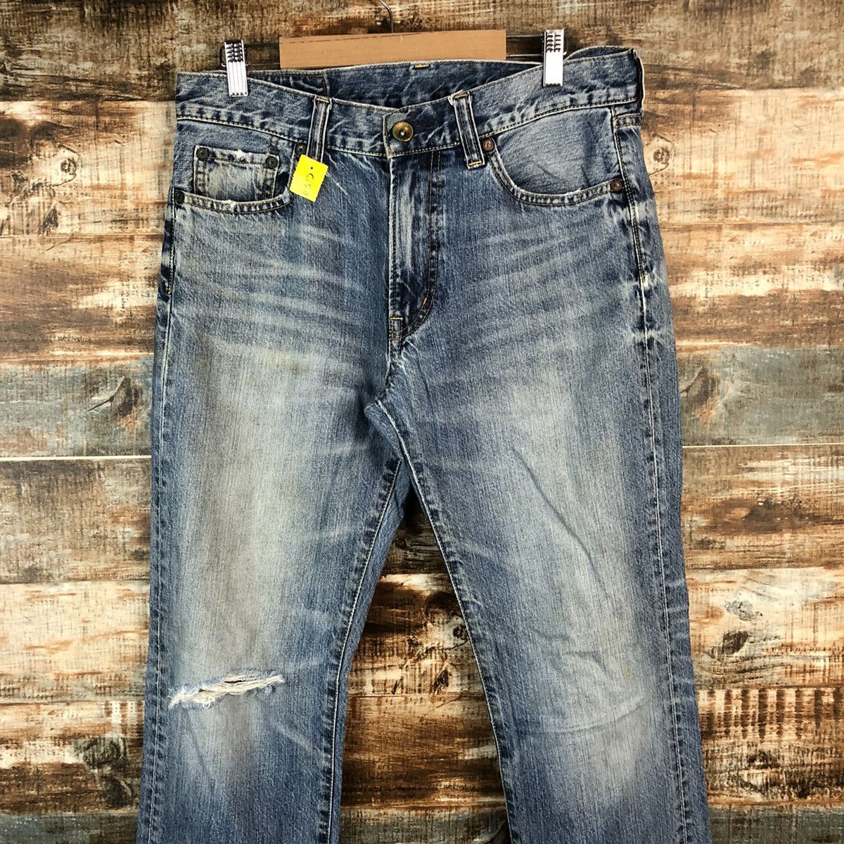 Uniqlo DL Uniqlo Jeans Blue Distressed Denim Pants #C154 Size US 31 - 4 Thumbnail