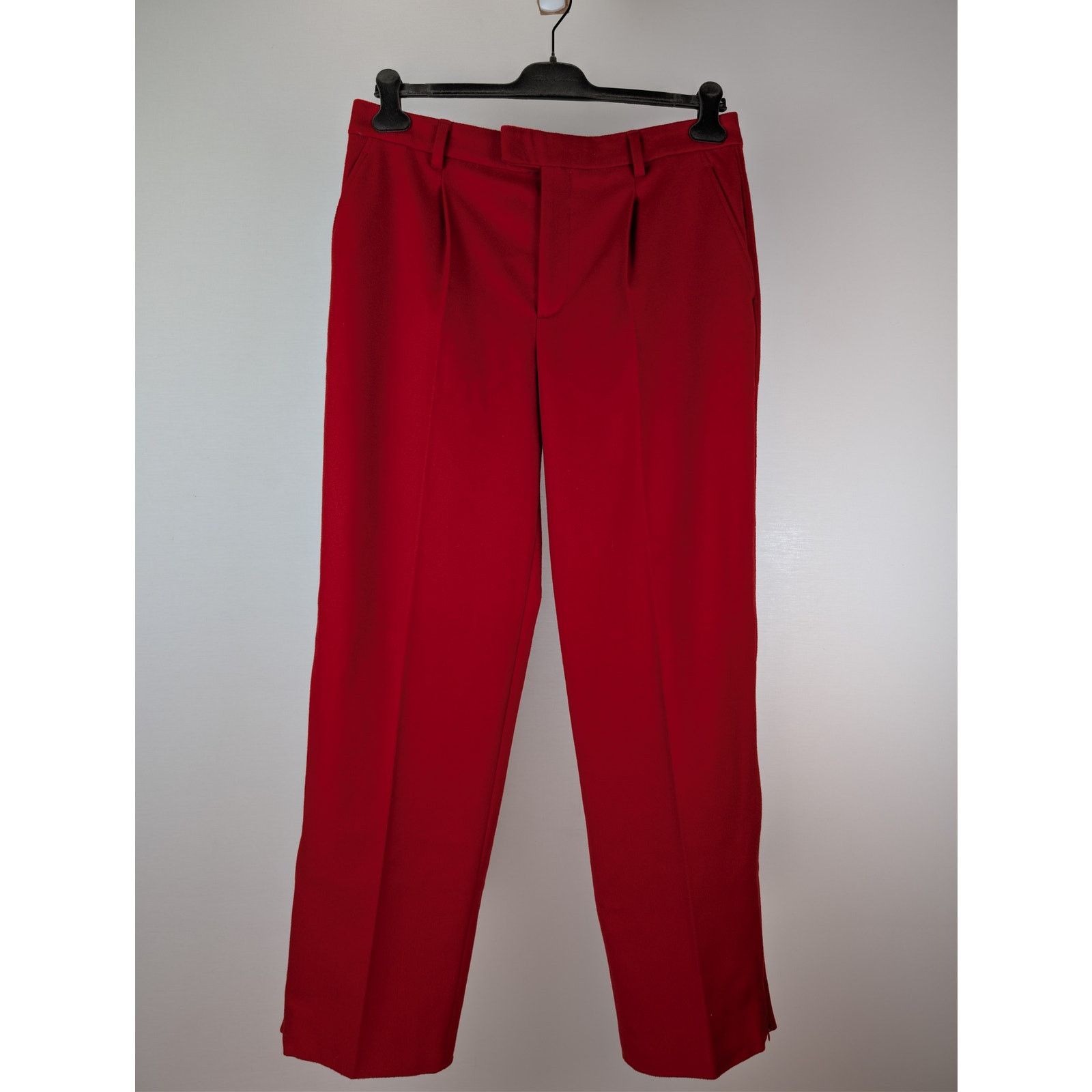 Vetements o1rshd1 High-Waisted Wool Tailored Pants in Red Size US 34 / EU 50 - 9 Thumbnail