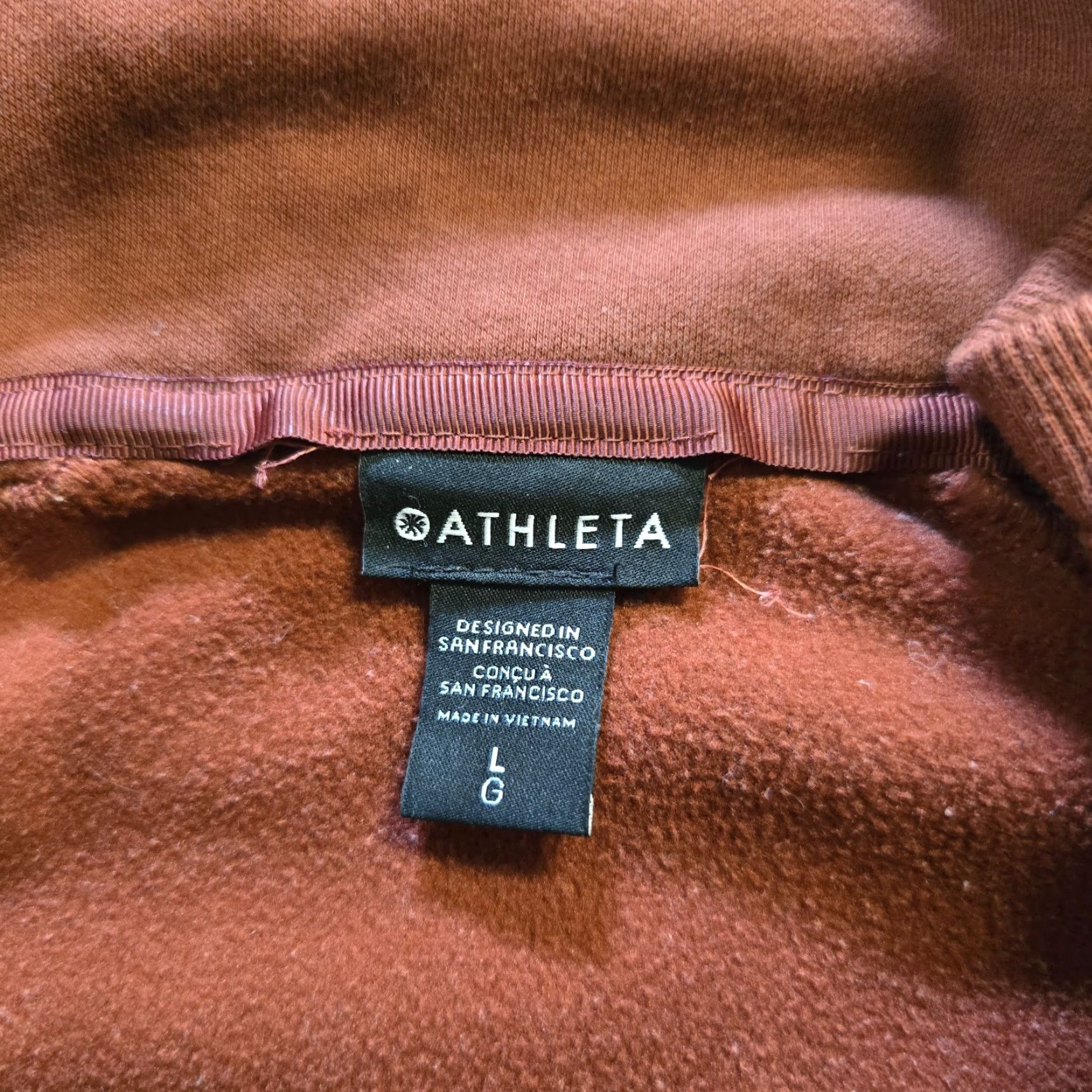 Athleta Athleta Jacket Womens L Brown Triumph Hoodie Full Zip Athletic Stretch - Shirt? (Note: Original title says Type: Hoodie; keep category as Hoodie) Size L / US 10 / IT 46 - 4 Thumbnail