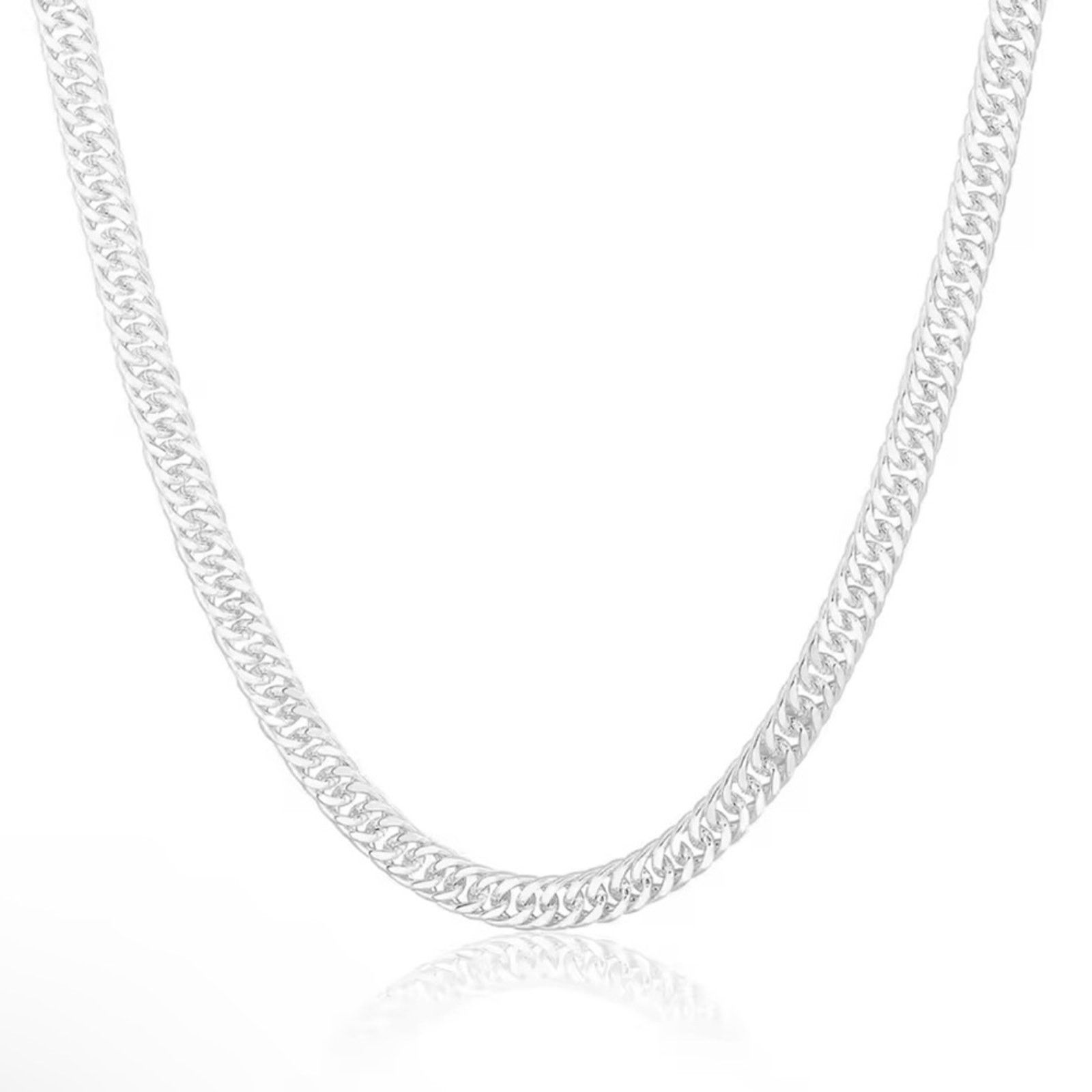Other Width 6MM chain 925 Sterling Silver Plated Necklaces Size ONE SIZE - 3 Thumbnail