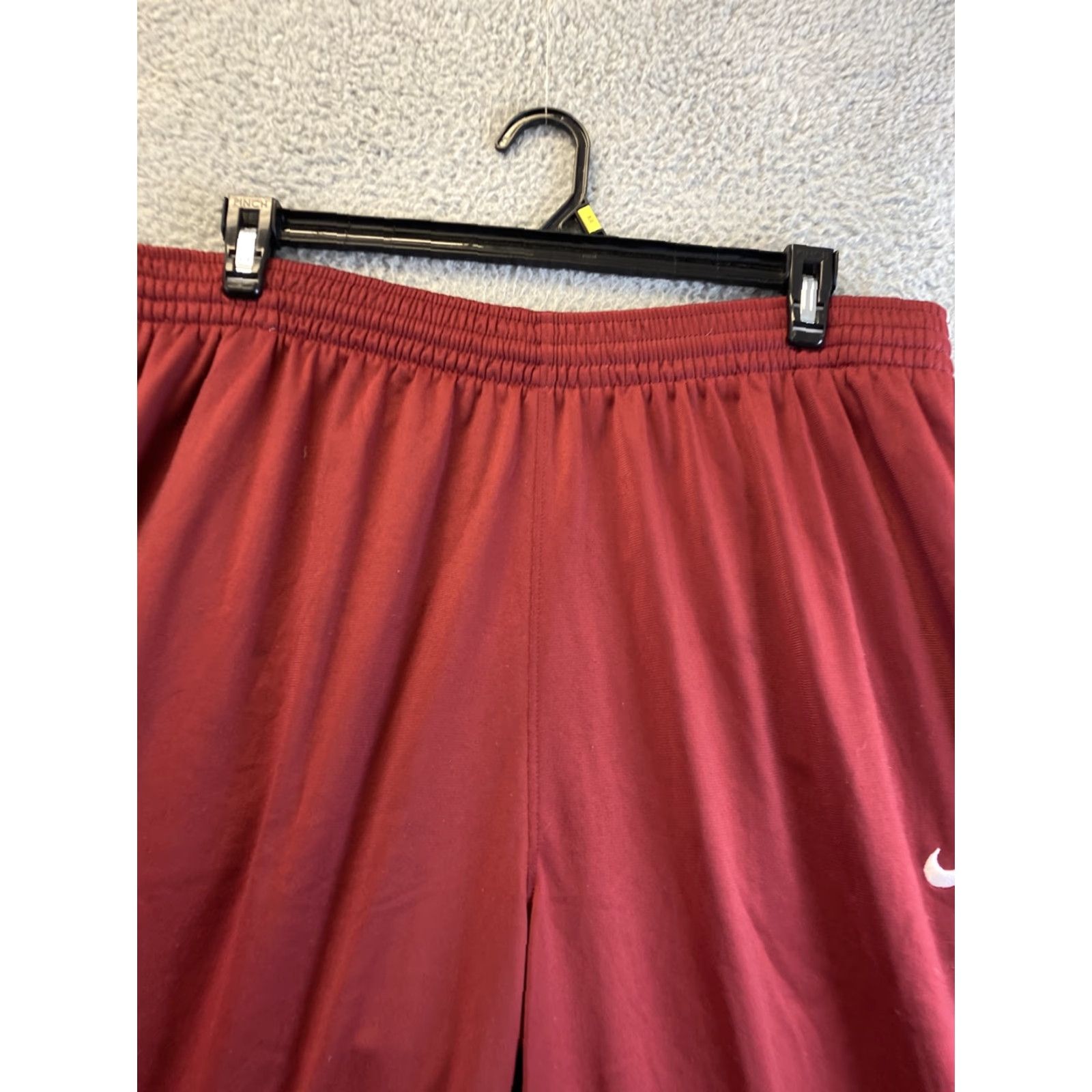 Nike Nike Track Pants Mens XXL 2XL Elastic Waist Straight Leg Zip 30-72 Maroon Size US 39 - 4 Thumbnail