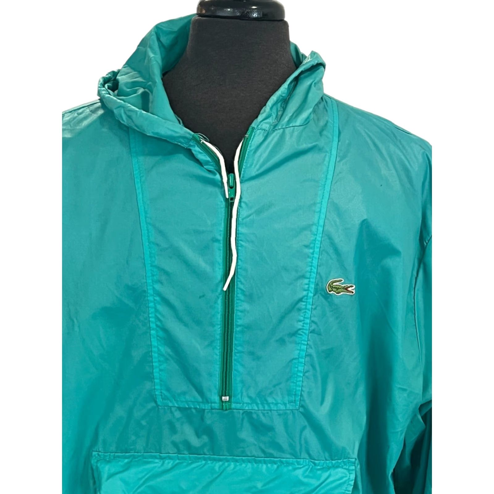 Lacoste VINTAGE Lacoste Windbreaker Mens XL Izod Anorak Hooded Pullover 80's Rain Jacket Jacket Size US XL / EU 56 / 4 - 2 Thumbnail
