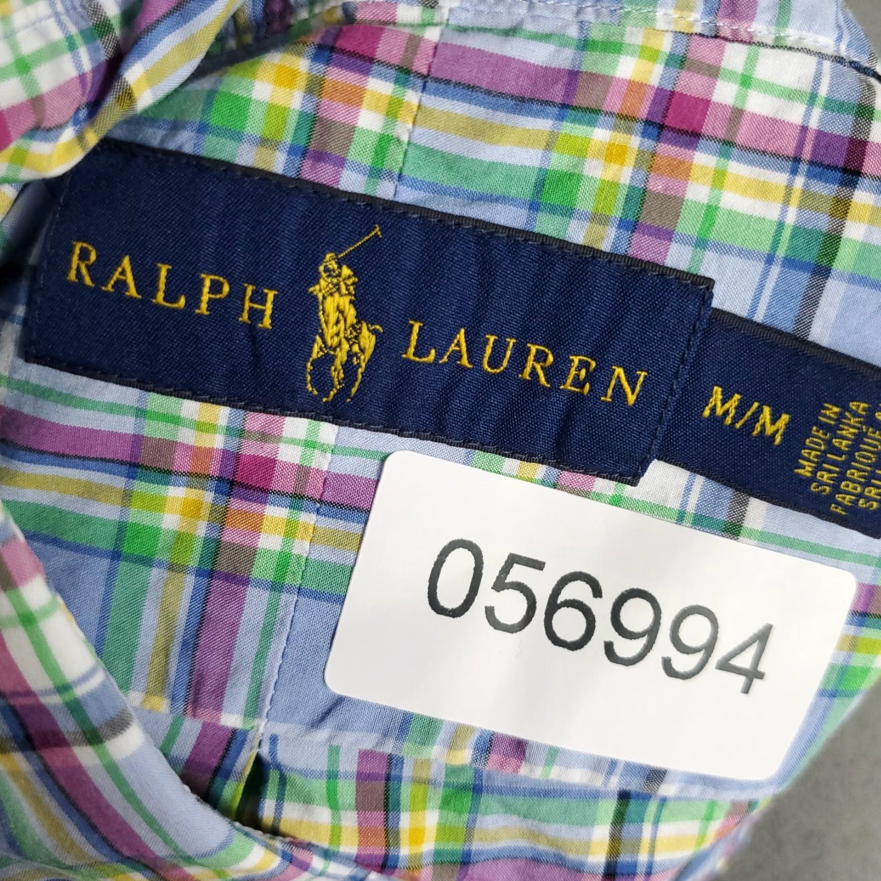 Ralph Lauren VINTAGE Ralph Lauren Shirt Mens Short Sleeve Button-Up Cotton Blue Plaid 90s Classic Style Men's Size US M / EU 48-50 / 2 - 7 Thumbnail