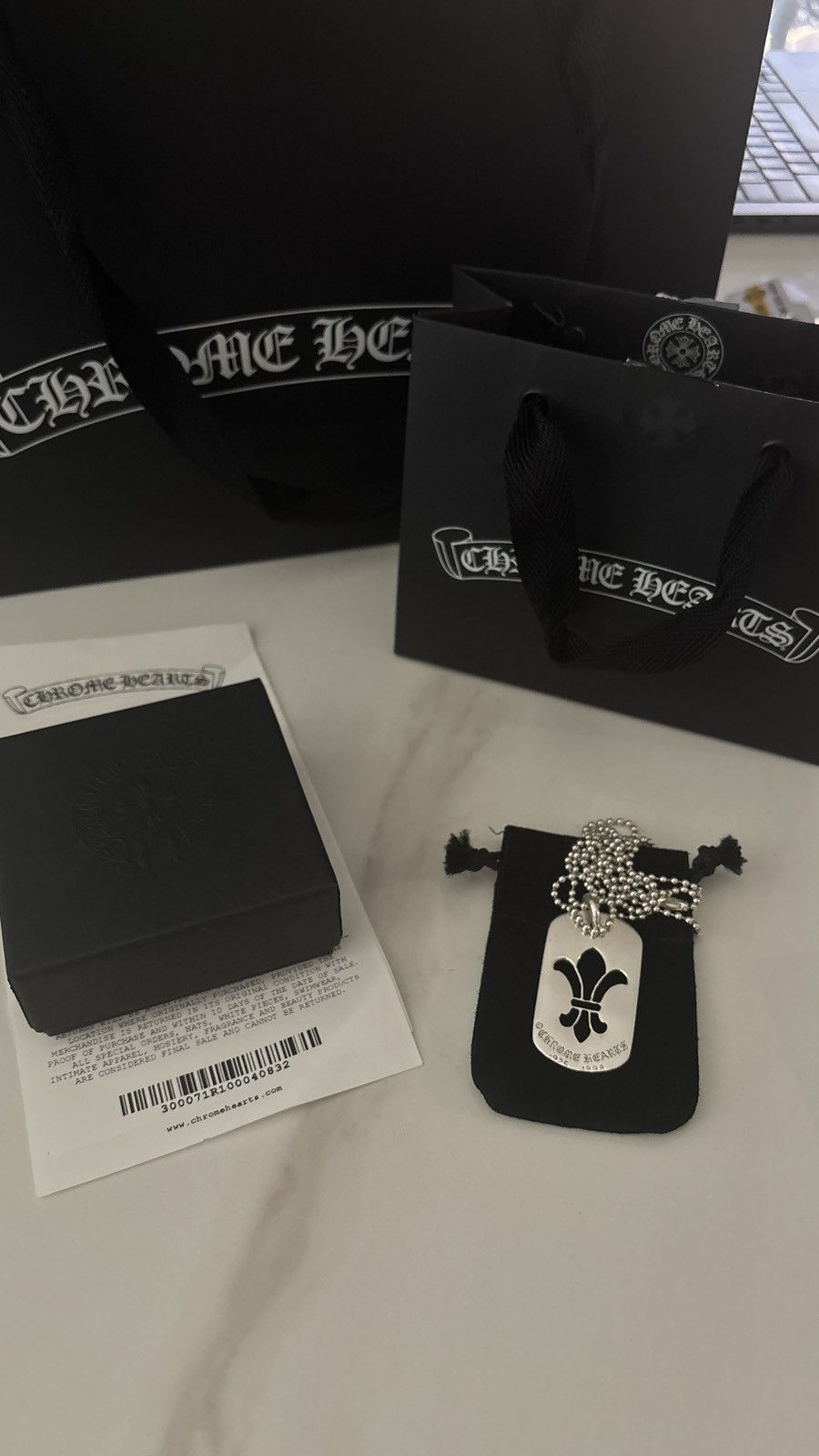 Chrome Hearts *Rare* Chrome Hearts Fleur Dog Tag Size ONE SIZE - 1 Thumbnail