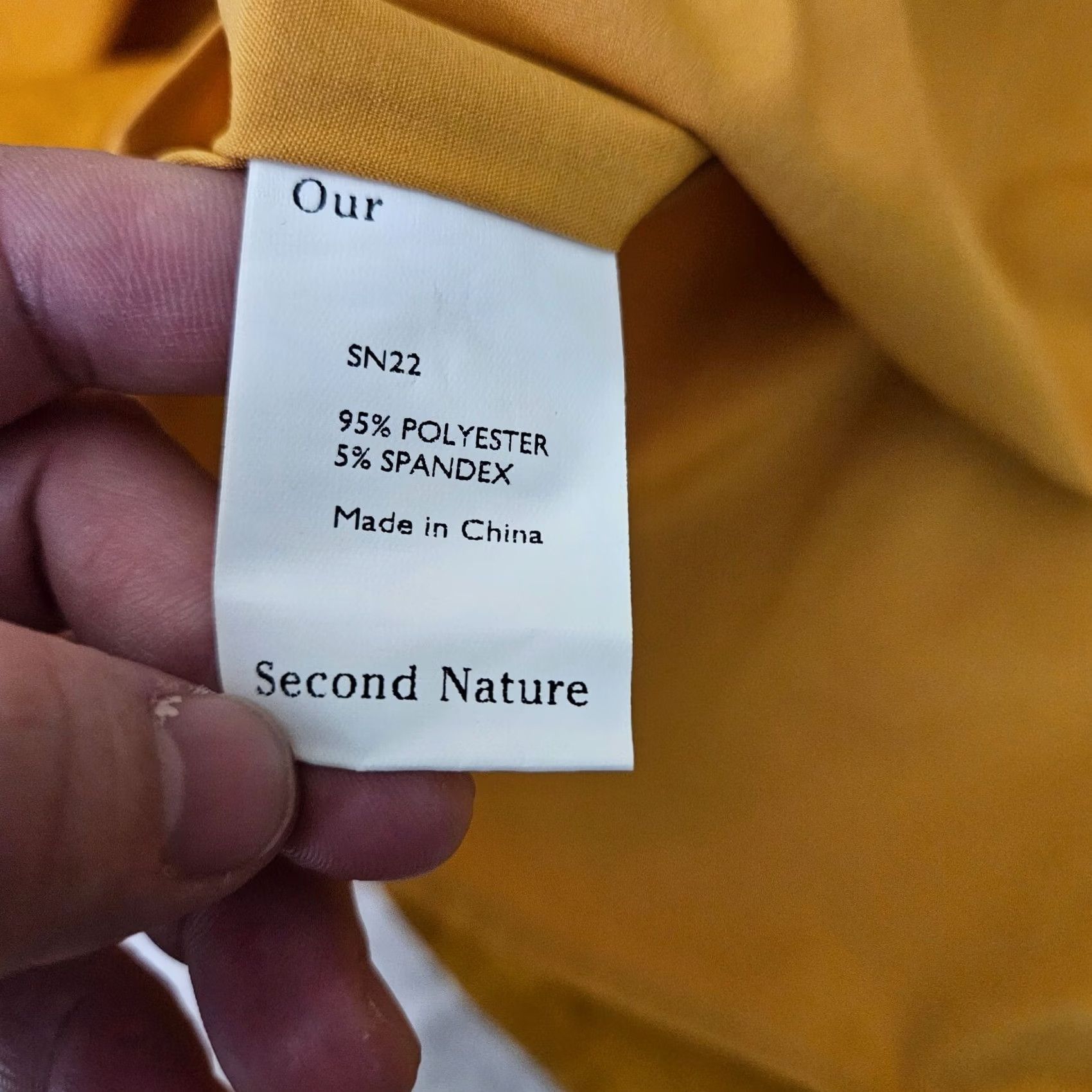 Vintage OUR SECOND NATURE Women's Cotton Yellow Summer Dress XS Square Neck Sleeveless A-Line Casual Size XS / US 0-2 / IT 36-38 - 6 Thumbnail