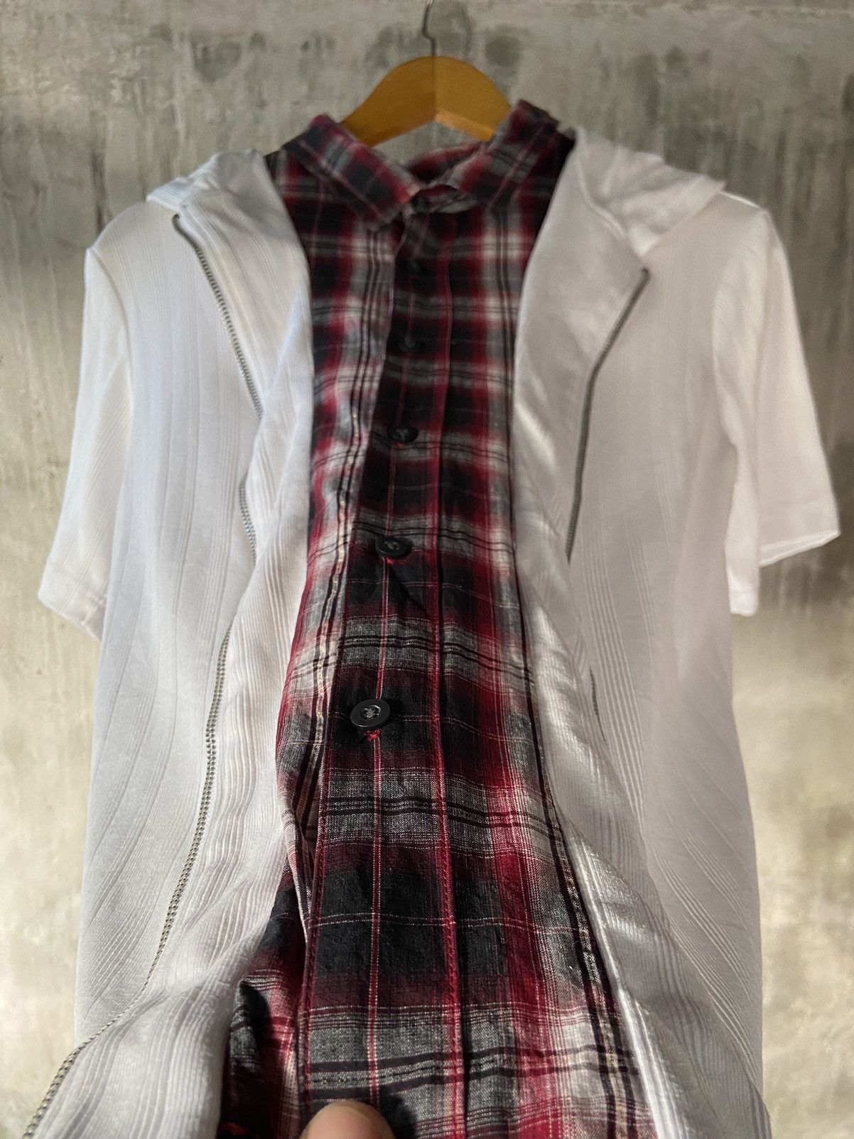 Beauty Beast × Hysteric Glamour × Japanese Brand DOUBLE LAYER OVAL DICE BUTTON SHIRT ZIP STYLE Size US L / EU 52-54 / 3 - 3 Thumbnail