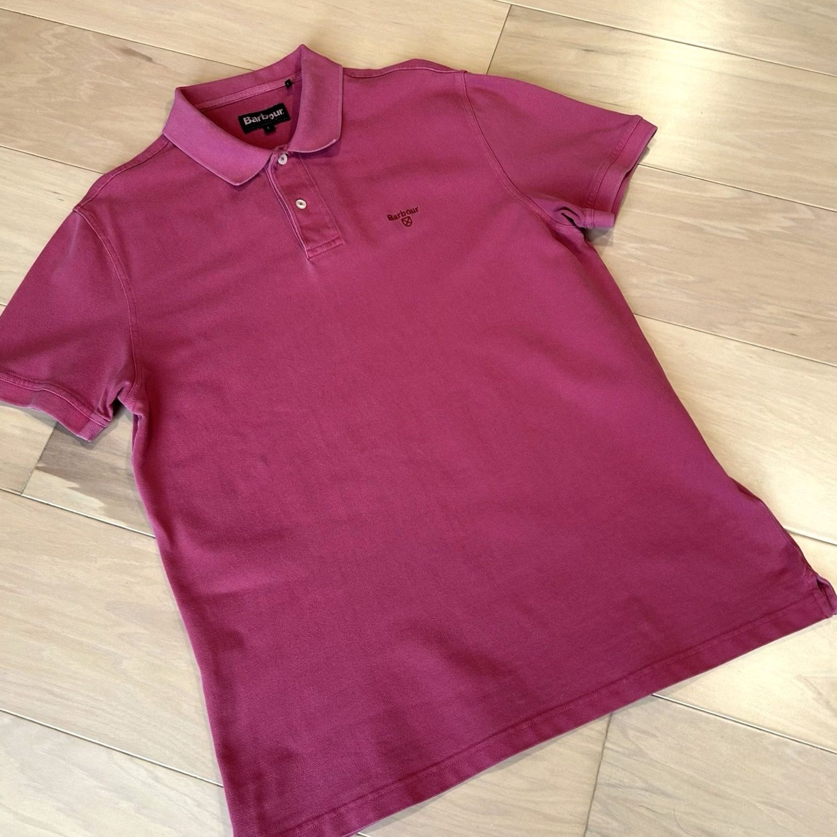 Barbour Barbour Polo Shirt Short Sleeve Men L Dark Pinkish Type Cotton Knit Solid Barbour Jersey Knit Polo Short Sleeve Men’s Large Size US L / EU 52-54 / 3 - 2 Thumbnail