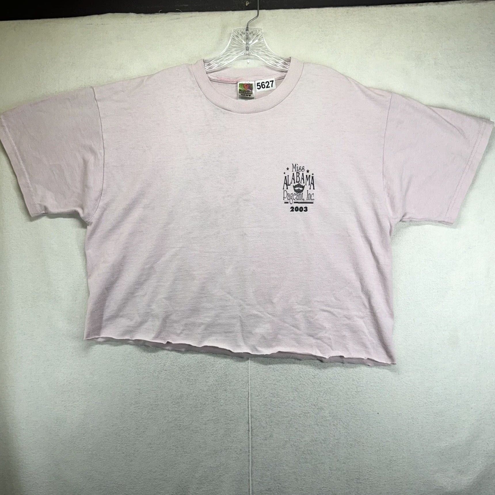 Fruit Of The Loom Vintage Women’s T Shirt Miss Alabama Pageant 2003 Pink Cropped XL Size XL / US 12-14 / IT 48-50 - 3 Thumbnail