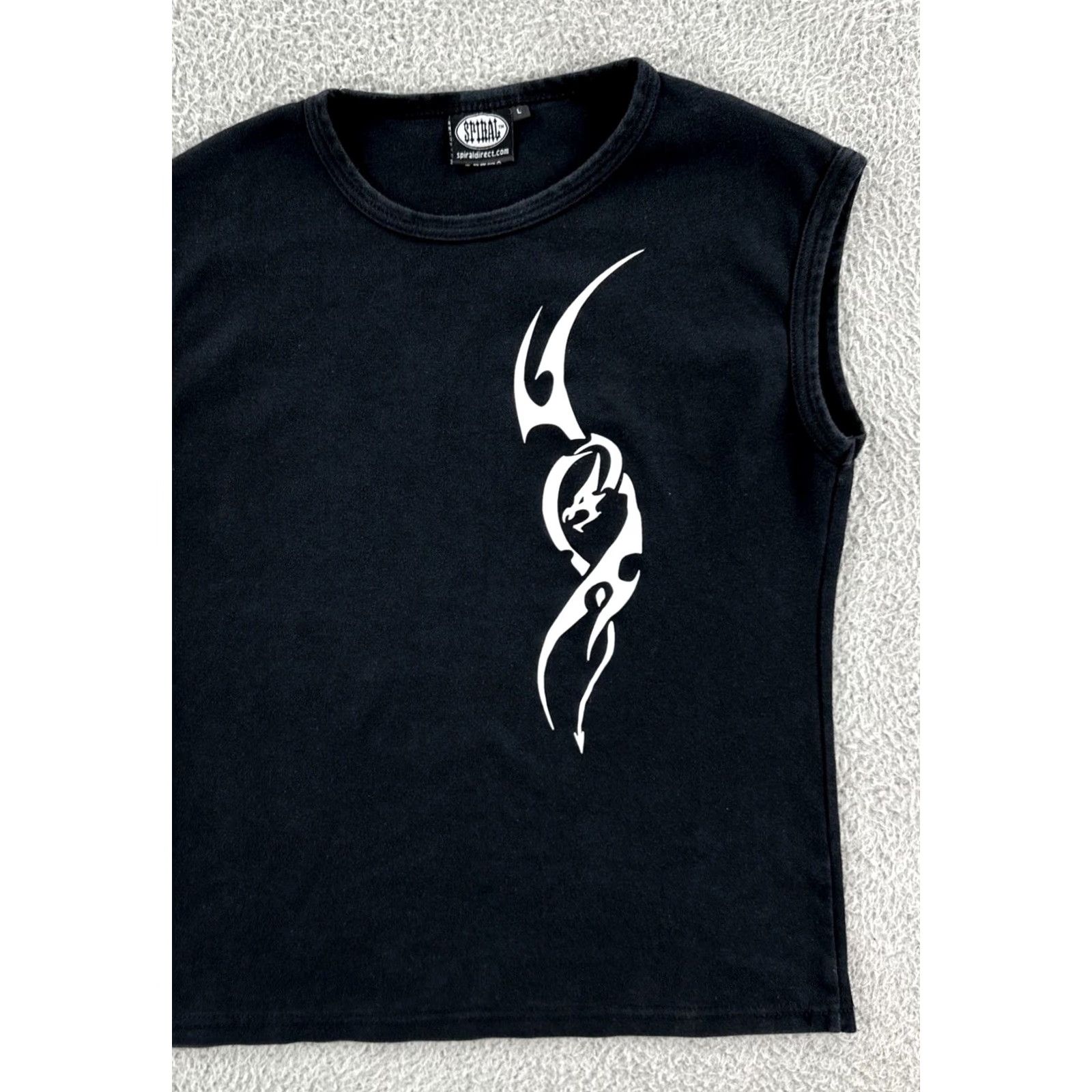 Vintage VINTAGE Spiral Direct Women’s Shirt Sleeveless Black L Crew Neck Tribal Art Y2K Tee Size L / US 10 / IT 46 - 2 Thumbnail