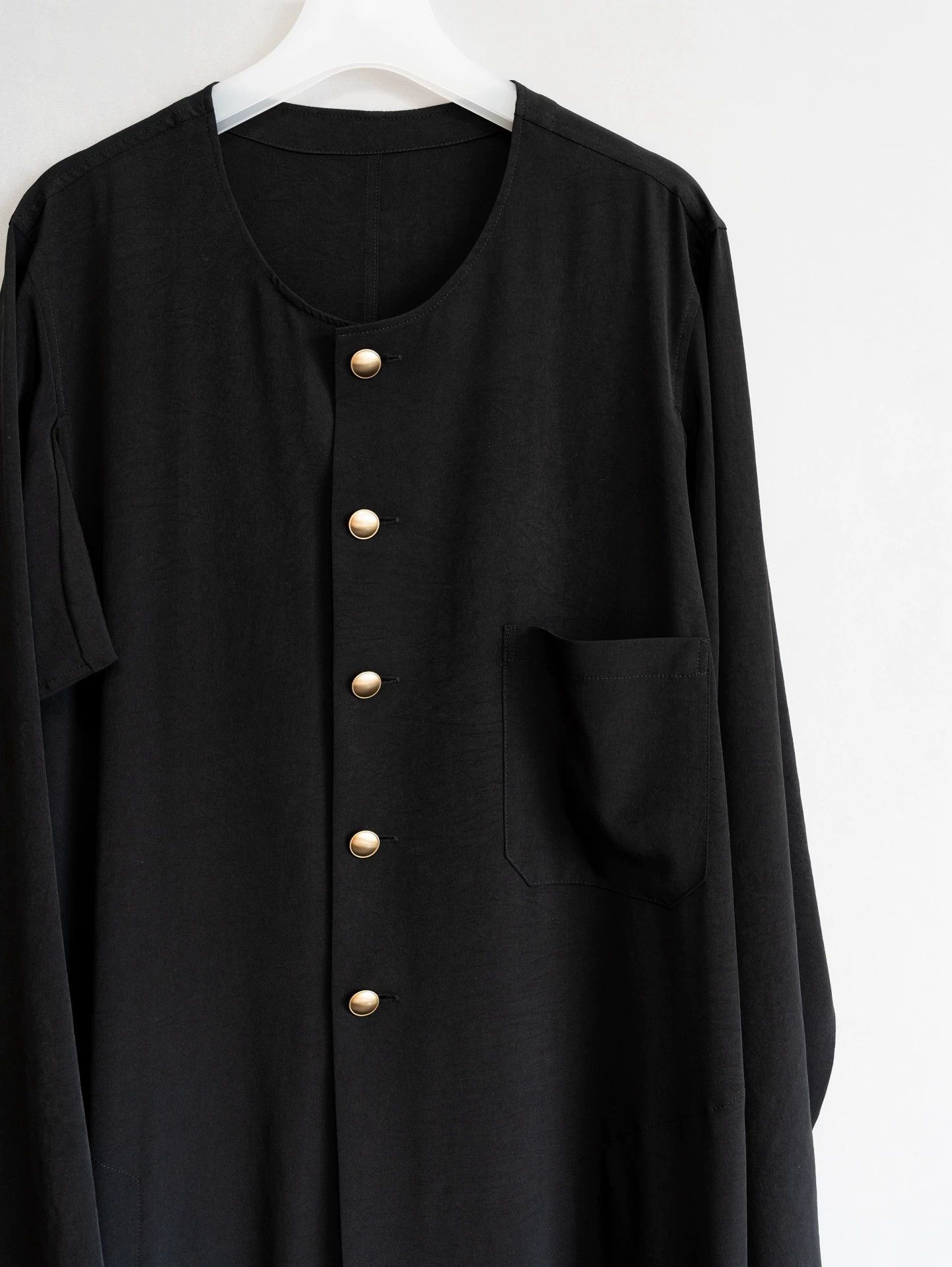 Yohji Yamamoto Yohji Yamamoto 19AW Collarless Gold Button Triacetate Robe Size US S / EU 44-46 / 1 - 3 Thumbnail