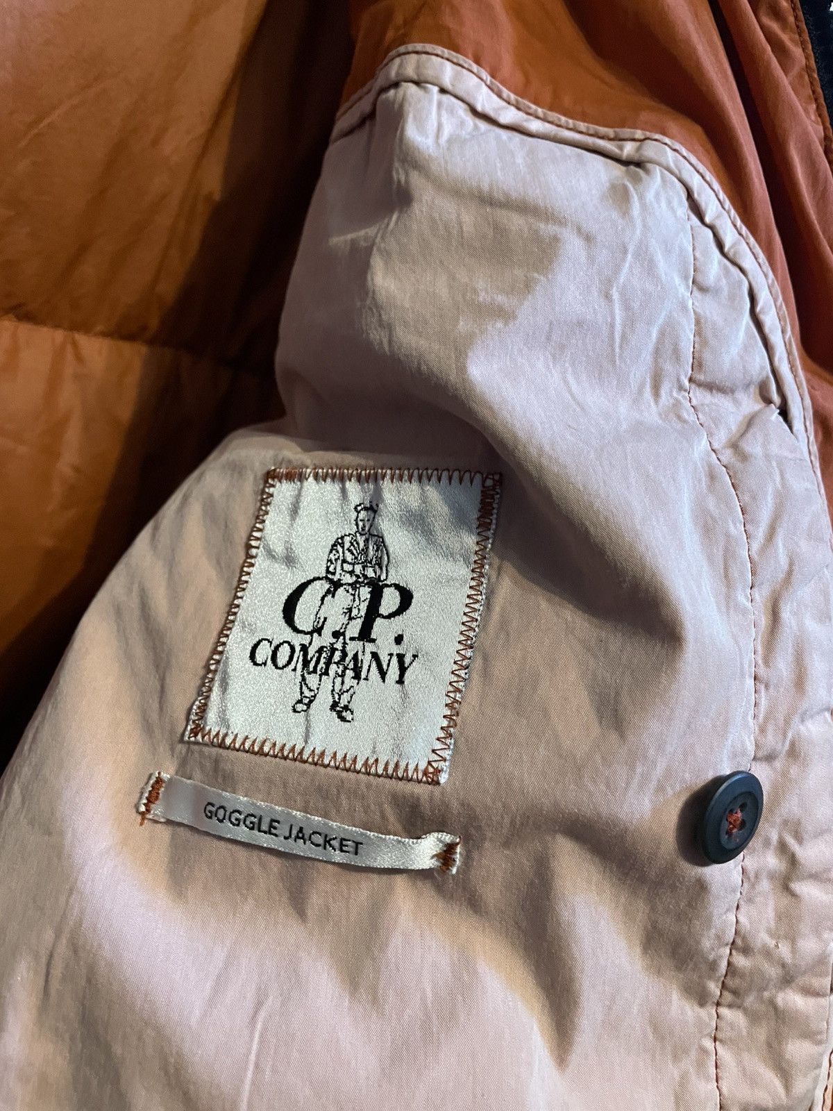 C.p company down jacket goggle nycra archive massimo osti