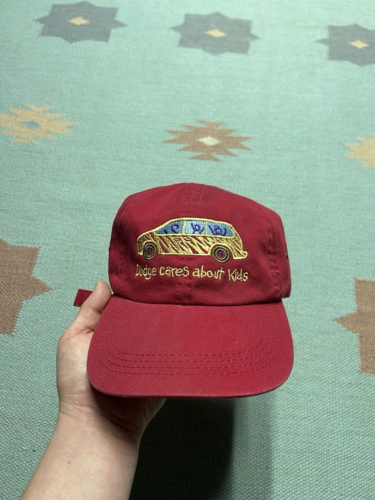 Vintage Vintage strapback hat Dodge cares about kids caravan car van Size ONE SIZE - 2 Thumbnail