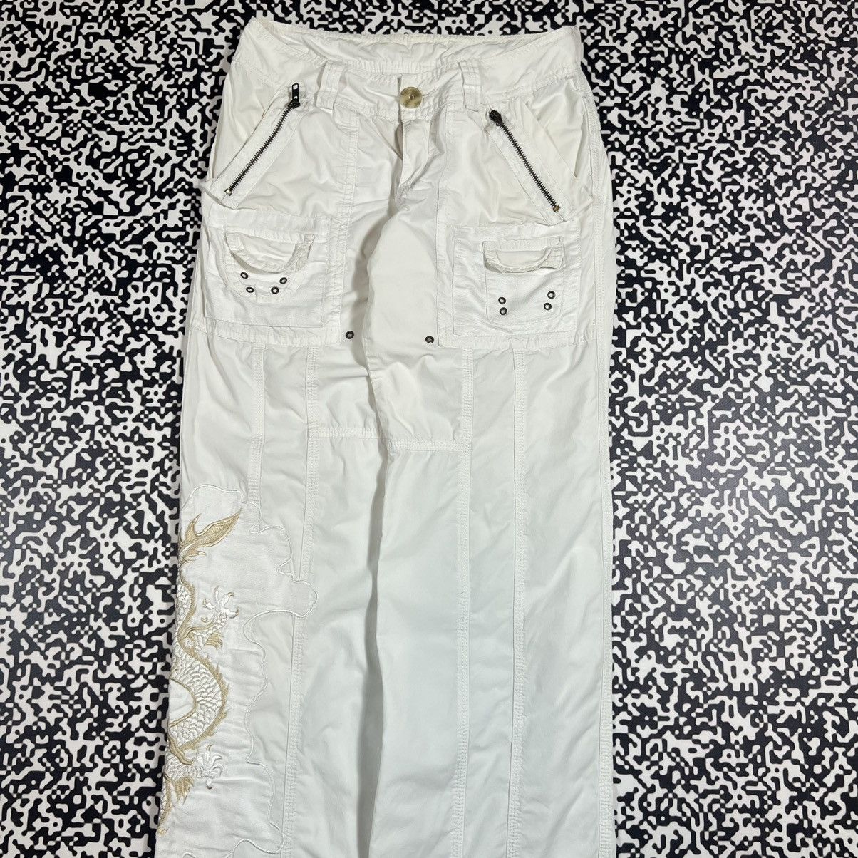 Japanese Brand Vintage Y2K Japanese Dragon Logo Cargo Pants MHI Style 90s Size 27" / US 4 / IT 40 - 8 Thumbnail