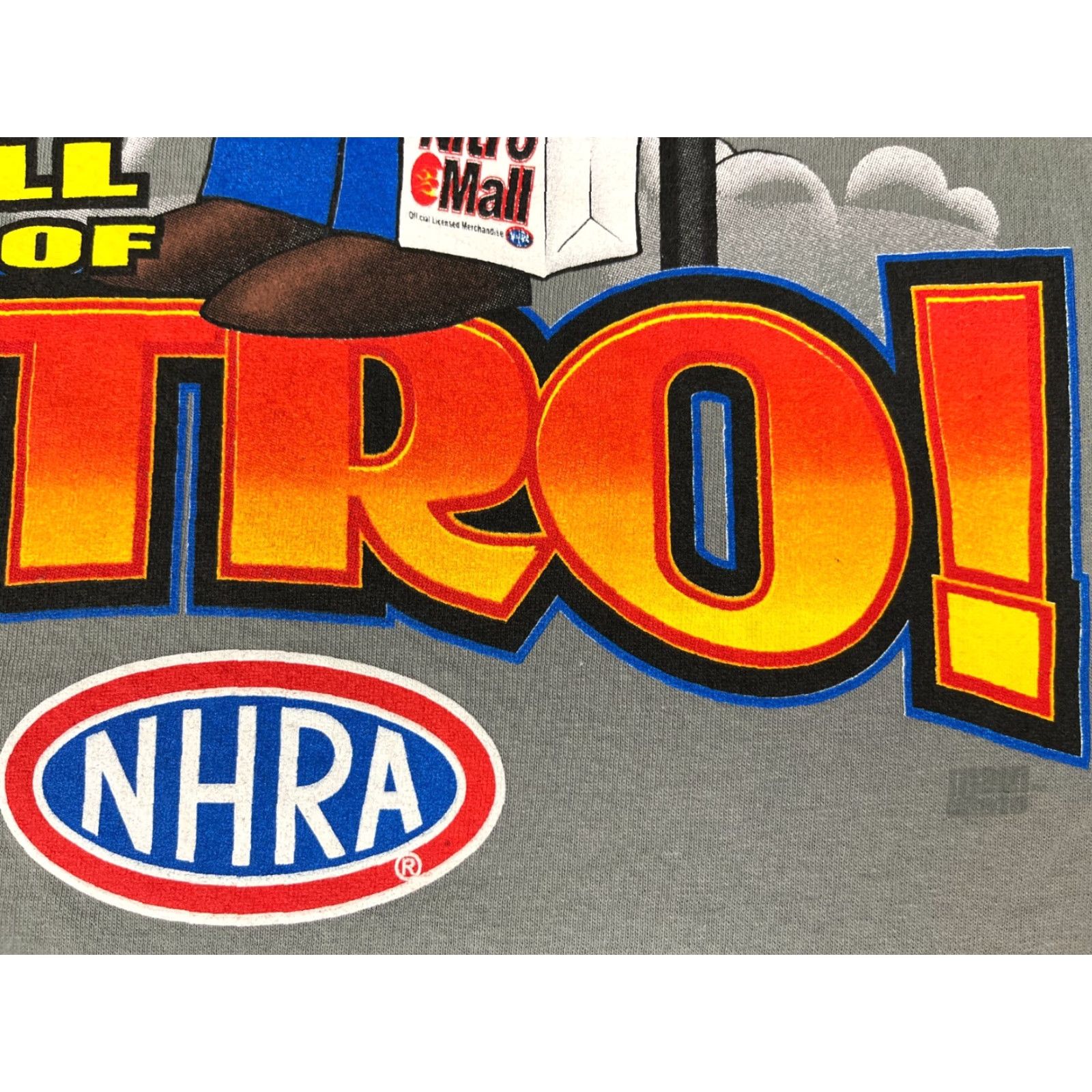 Anvil VINTAGE NHRA Nitro! T-Shirt Anvil Double-Sided Sz S Gray 90s Unisex Adults Shirt Mens Size US S / EU 44-46 / 1 - 5 Thumbnail