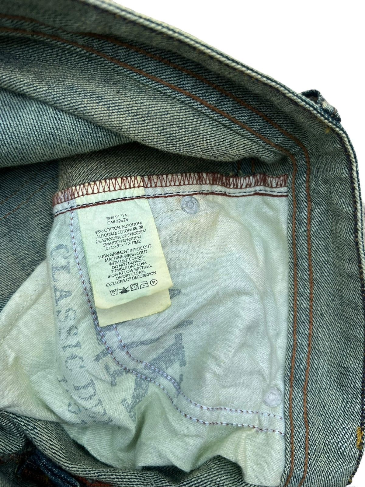 Armani Exchange Armani Exchange Punk Gothic Wings Flare Lowrise Jeans 29x34 Size 29" - 9 Thumbnail