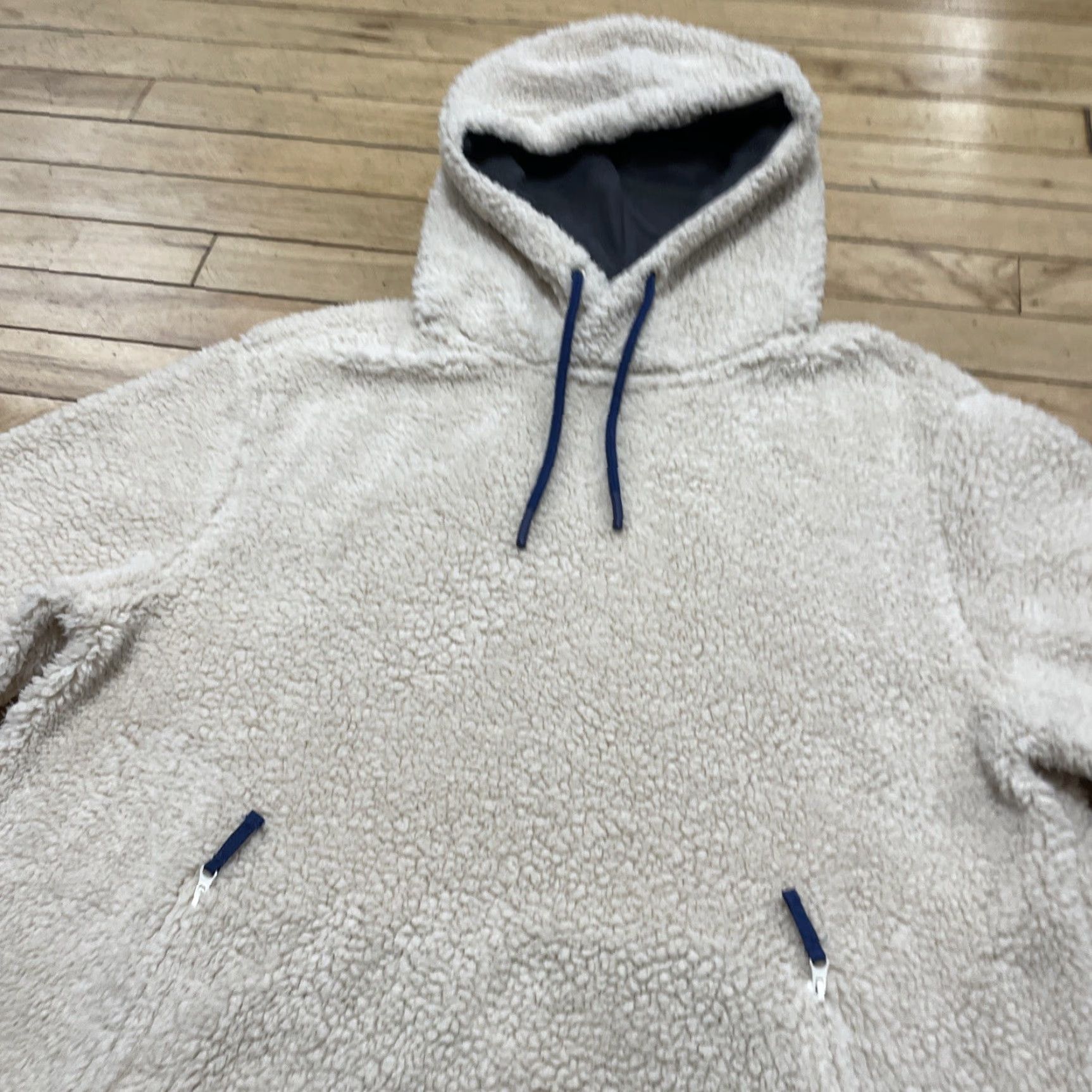 Chubbies VINTAGE Chubbies Hoodie Men L Ivory Cream Capsule Fleece Pullover Deep Pile Sherpa Pockets Hooded Size US L / EU 52-54 / 3 - 5 Thumbnail