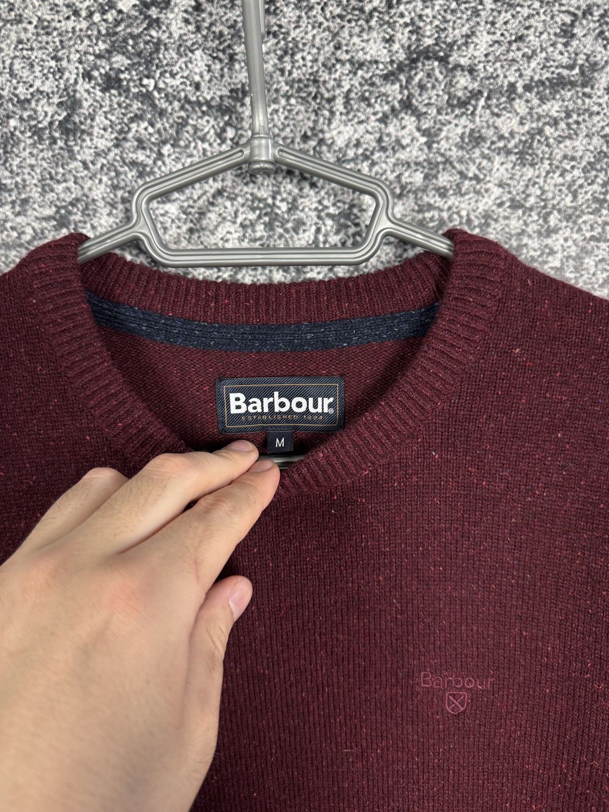 Barbour Men’s Barbour Wool Crewneck Sweater Pullover Size M Size US M / EU 48-50 / 2 - 6 Thumbnail