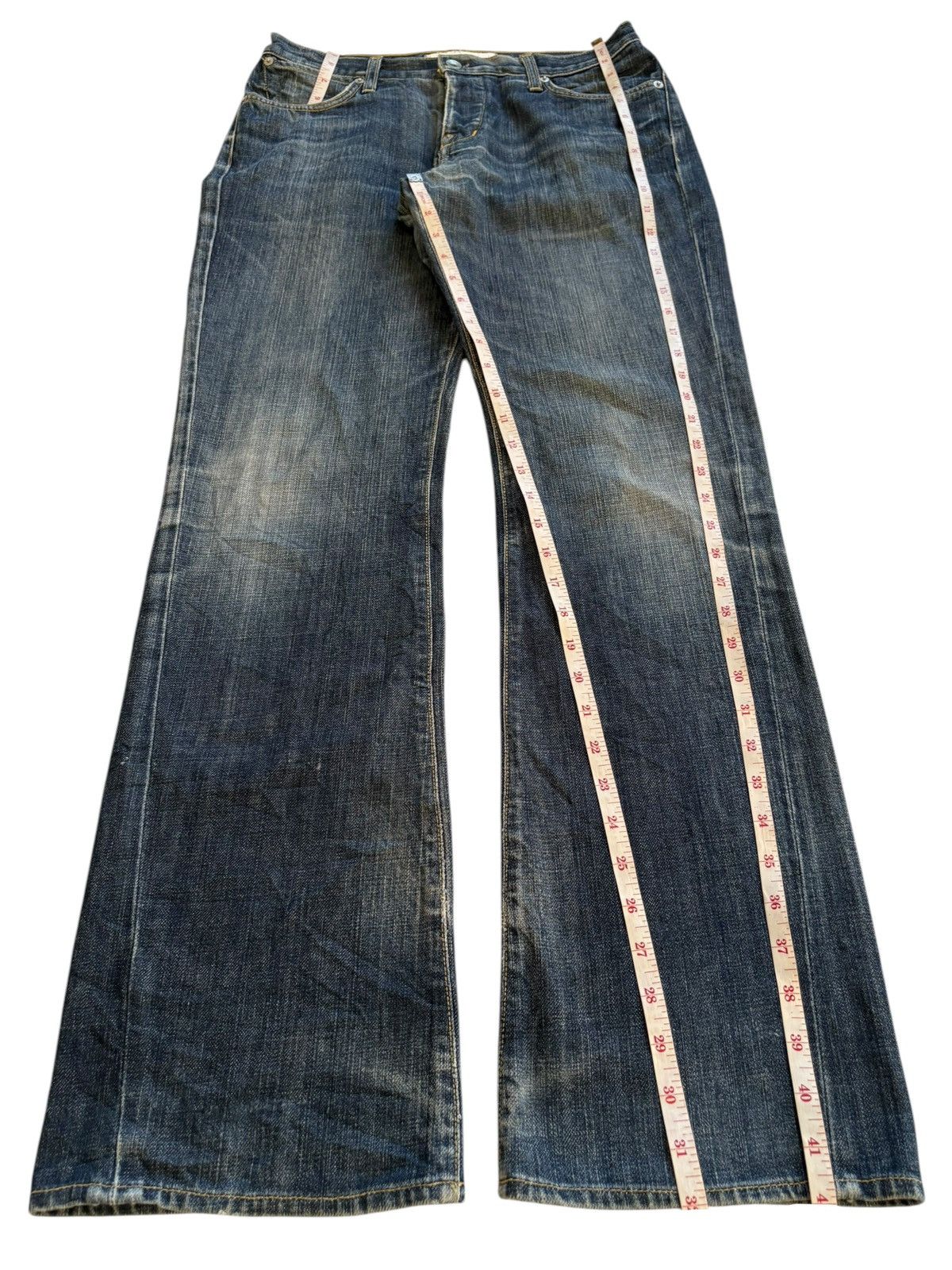 Paper Denim & Cloth Vintage Paper Denim & Cloth Mud Wash Bootcut Flare Jeans Size US 30 / EU 46 - 12 Thumbnail