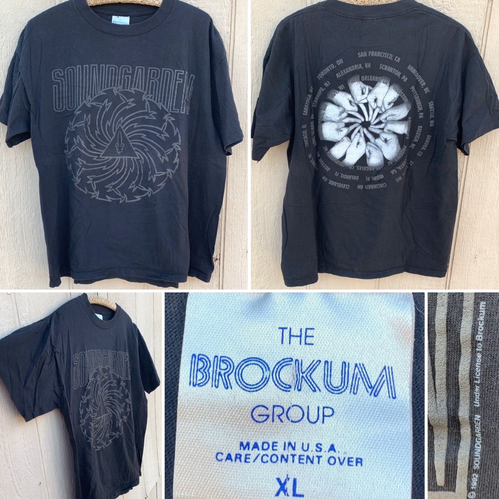 Vintage VINTAGE Brockum Soundgarden T-Shirt XL Black 90s Band Music Concert Tour Graphic Print Short Sleeve Crew Neck Mens Size XL Shirt Size US XL / EU 56 / 4 - 2 Thumbnail