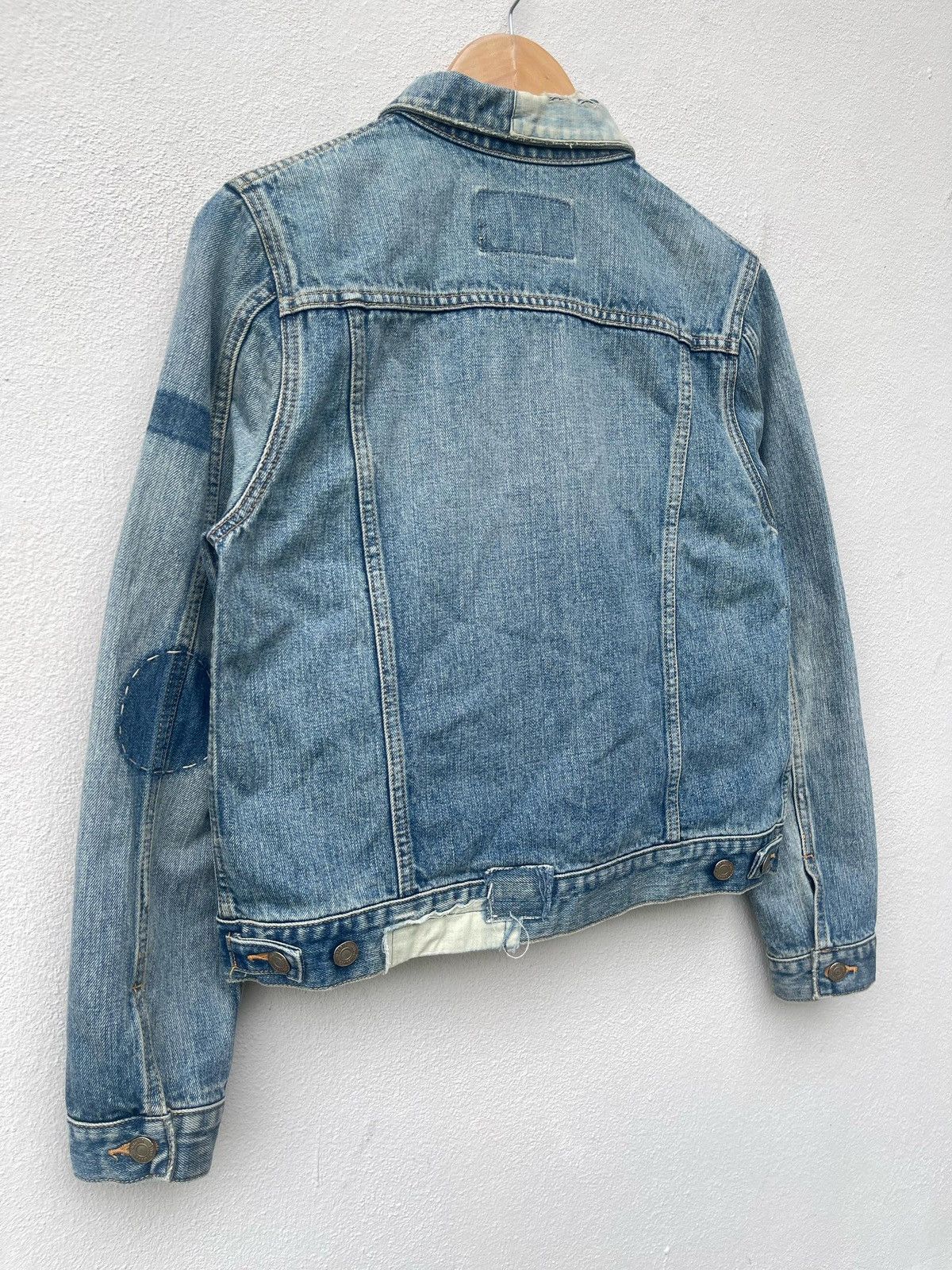 If Six Was Nine × Japanese Brand × Le Grande Bleu (L.G.B.) Ungrid Type-1 Trucker Boro Style Denim Jacket Size US M / EU 48-50 / 2 - 12 Thumbnail