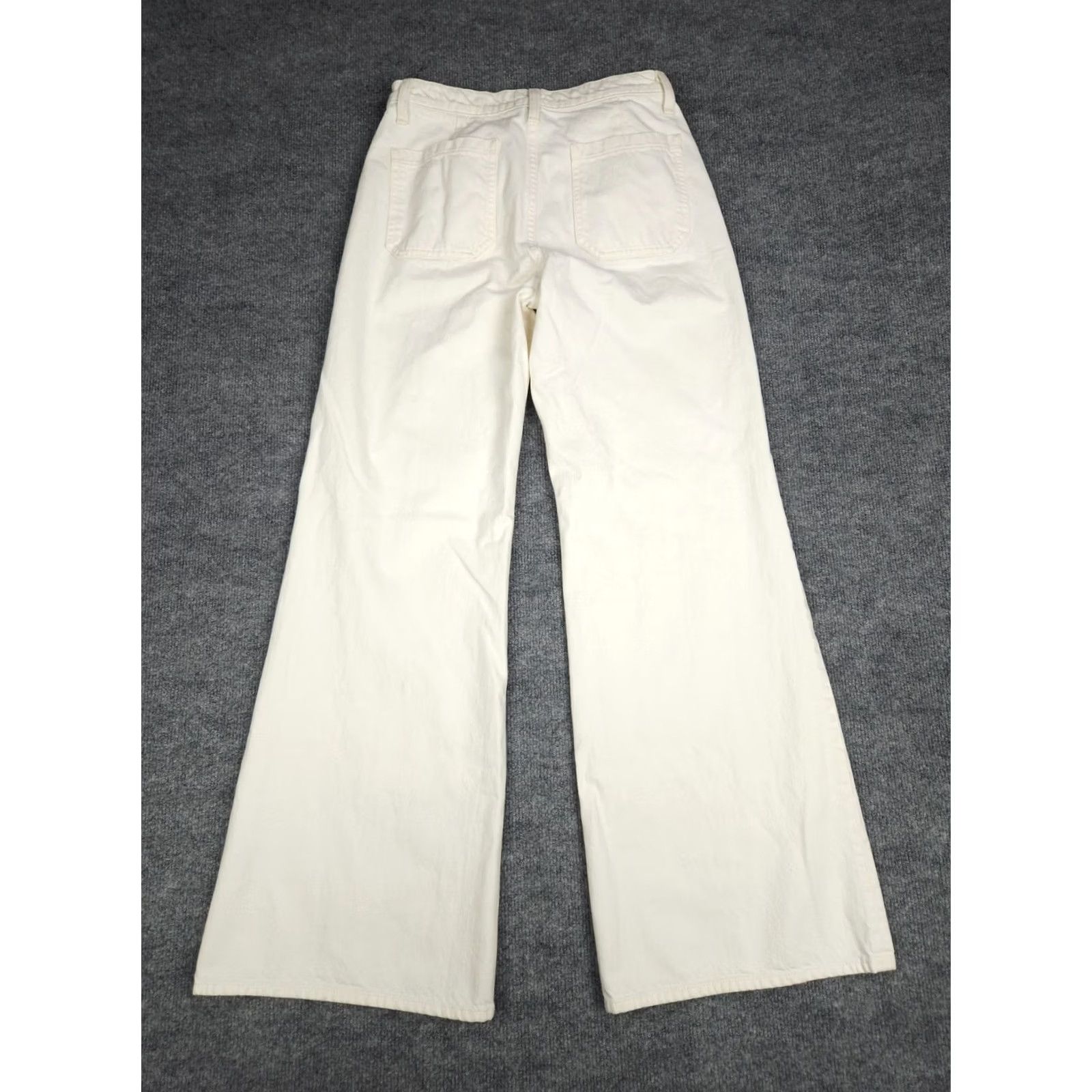 Nili Lotan Nili Lotan FLORENCE Flare Jeans Women's 29 White Ivory Distressed Stained Size 29" - 2 Thumbnail