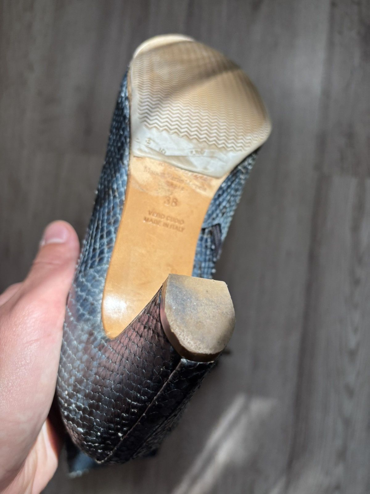 Maison Margiela Maison Martin Margiela Line 22 Snake Print Peep Toe Ankle Size US 8 / IT 38 - 17 Thumbnail