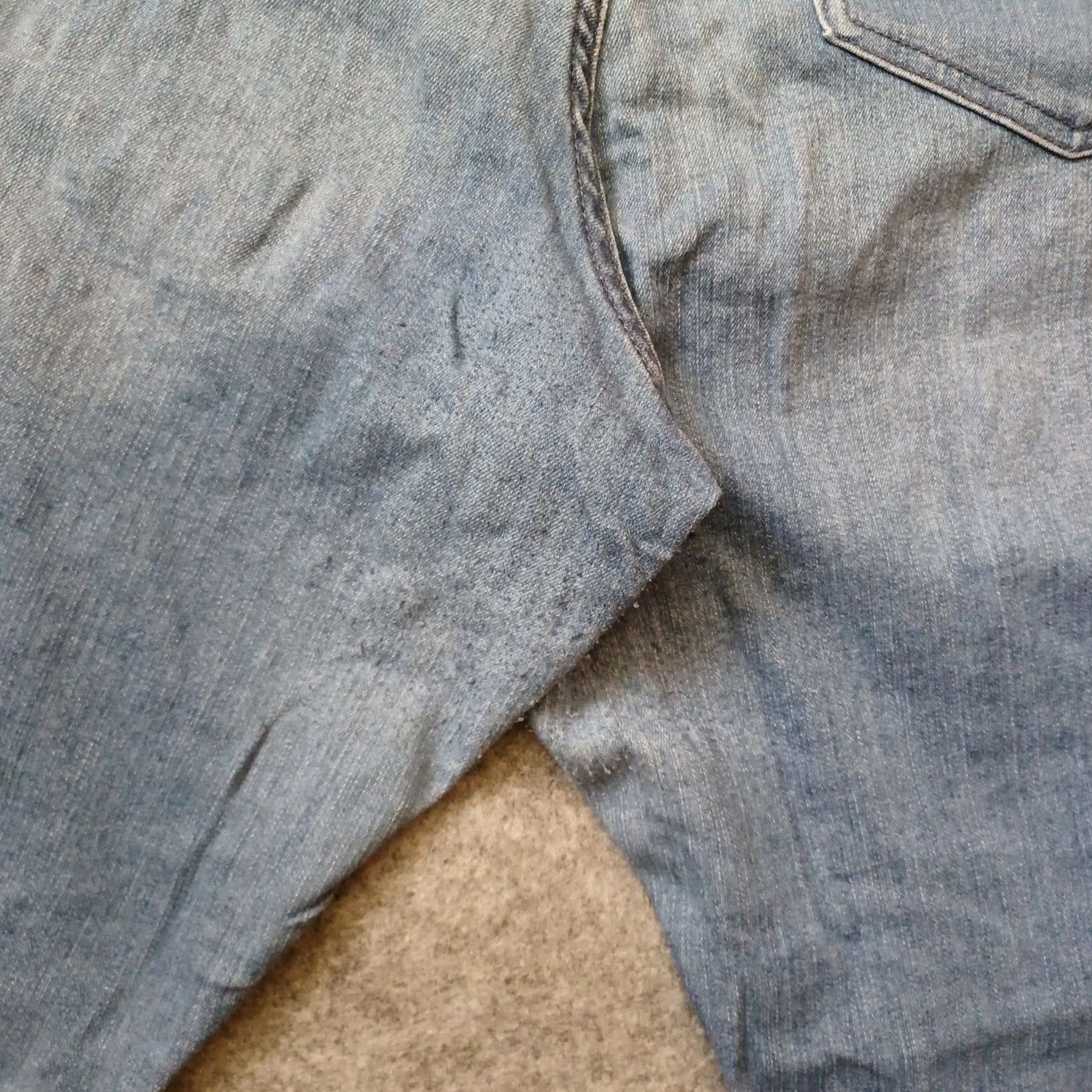 Vintage Lane Bryant Womens Plus Size Jeans 22R Blue Light Denim Distressed Skinny Ankle 5-Pocket Modern Slim Size 40" / US 18 - 7 Thumbnail