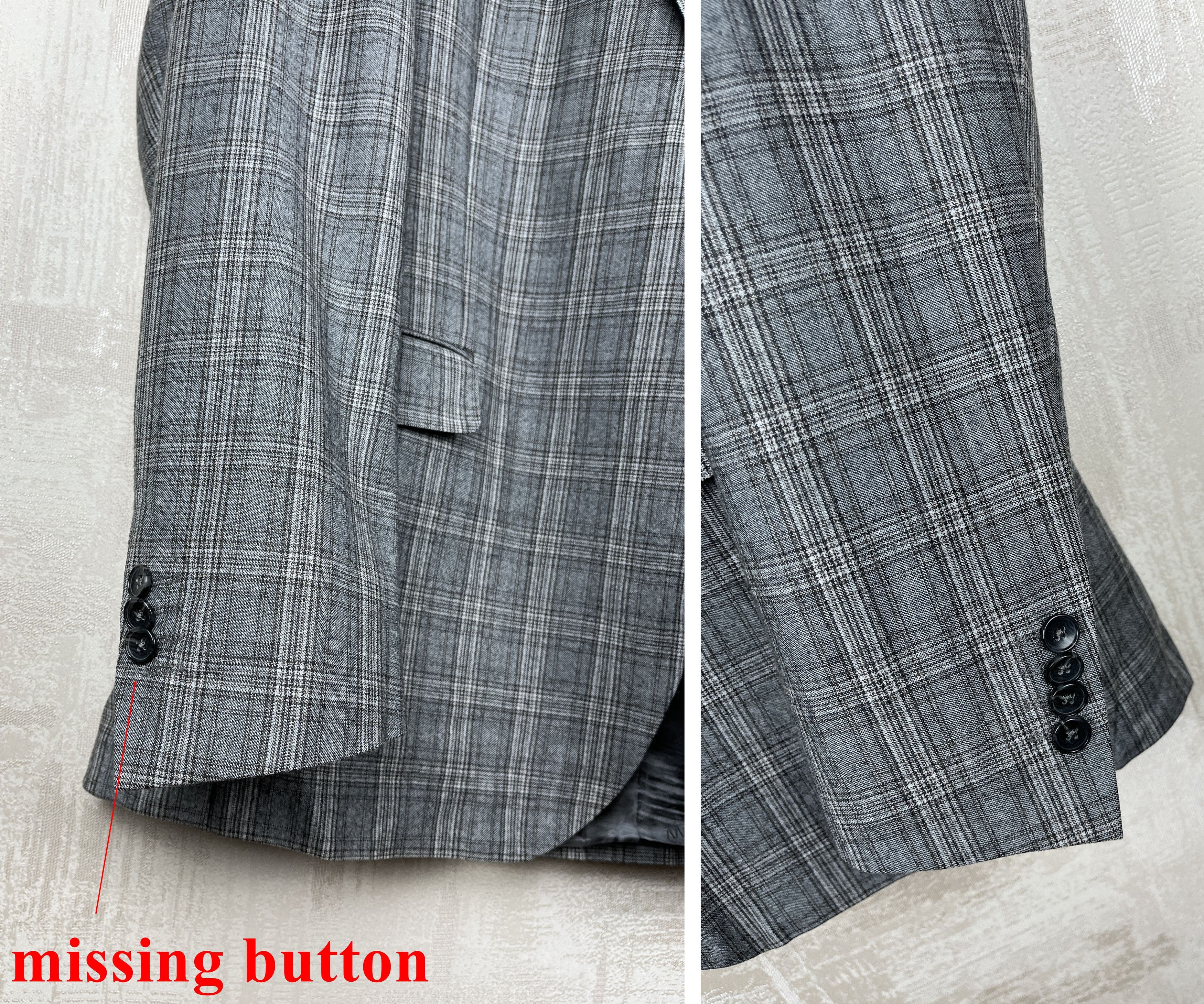 Designer Eduard Dressler Super 130's Shaped Fit Plaid Wool Blazer Size US L / EU 52-54 / 3 - 7 Thumbnail